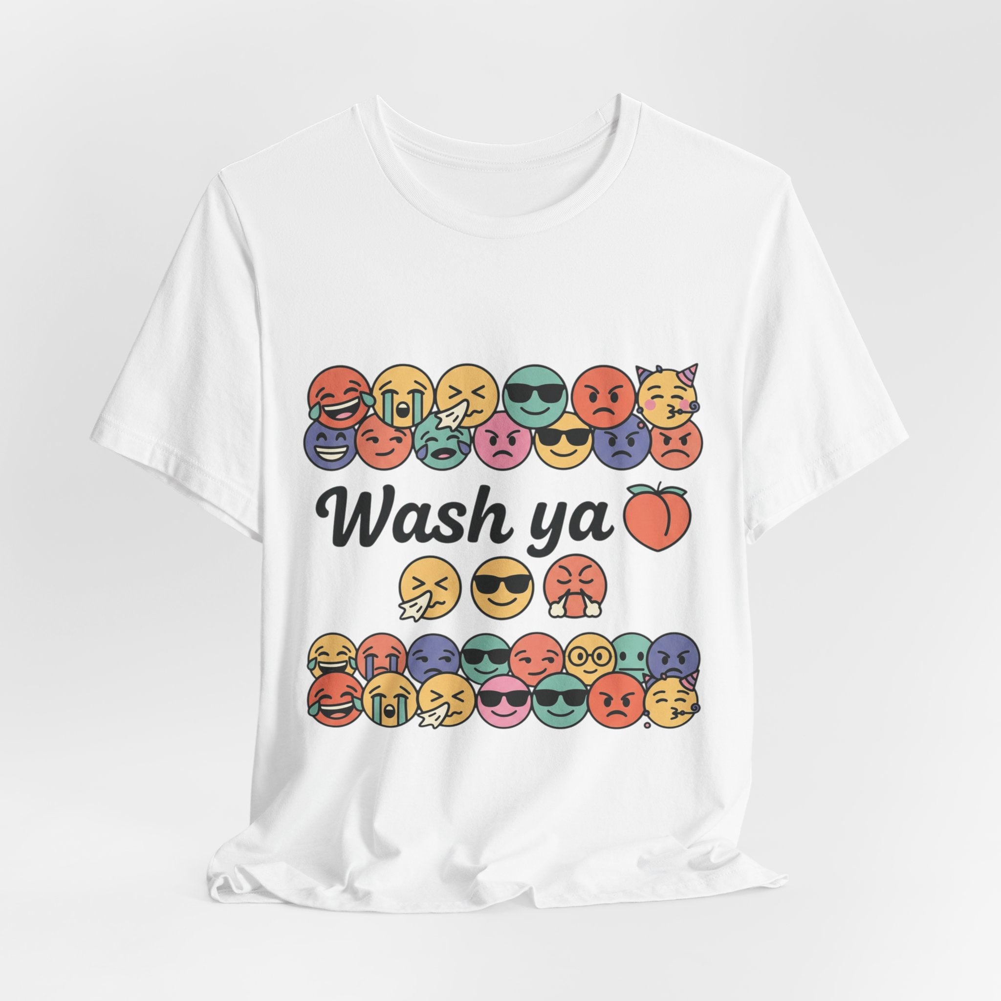 Wash Ya / Hard ASF Emoji Graphic Tee — Funny Emoji Face T-Shirt