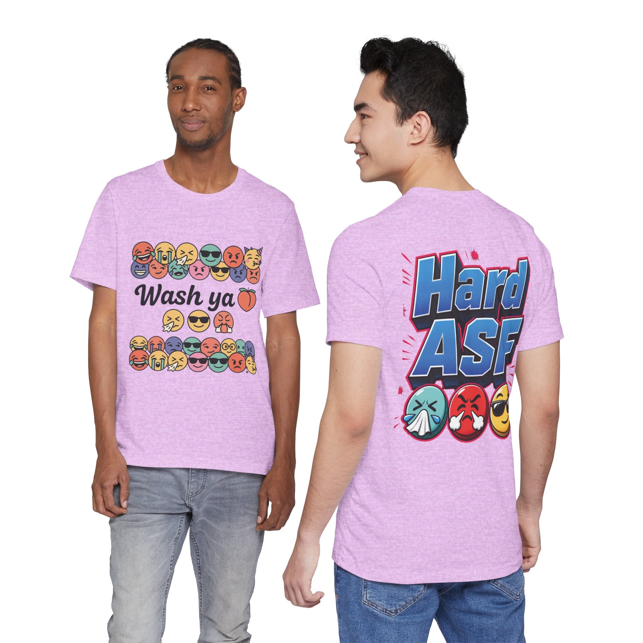 Wash Ya / Hard ASF Emoji Graphic Tee — Funny Emoji Face T-Shirt