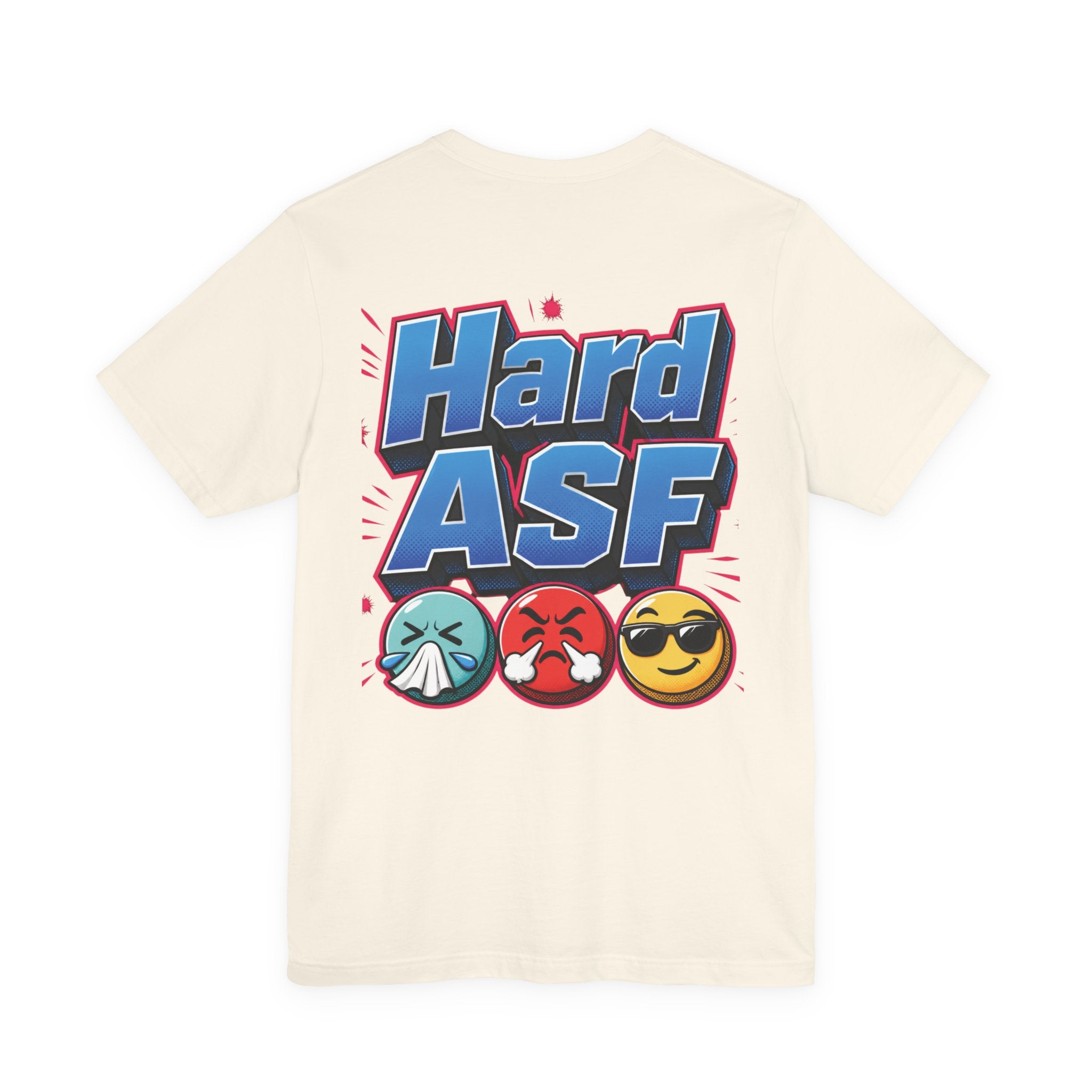 Wash Ya / Hard ASF Emoji Graphic Tee — Funny Emoji Face T-Shirt