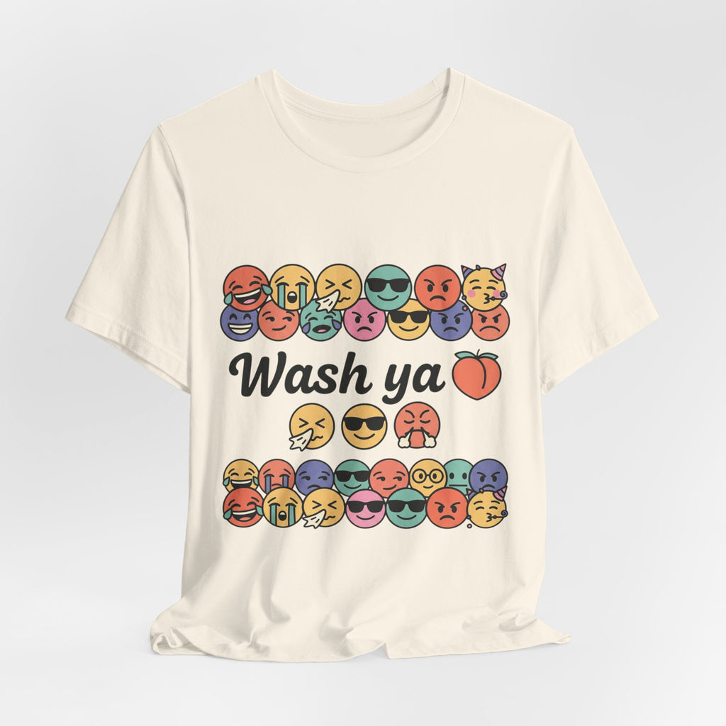 Wash Ya / Hard ASF Emoji Graphic Tee — Funny Emoji Face T-Shirt