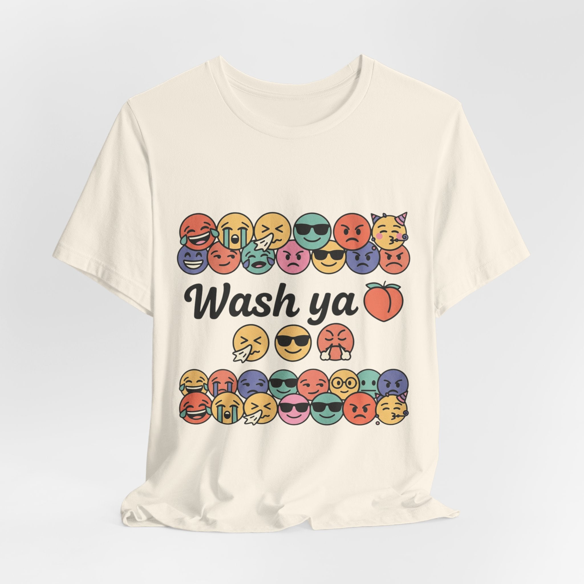 Wash Ya / Hard ASF Emoji Graphic Tee — Funny Emoji Face T-Shirt