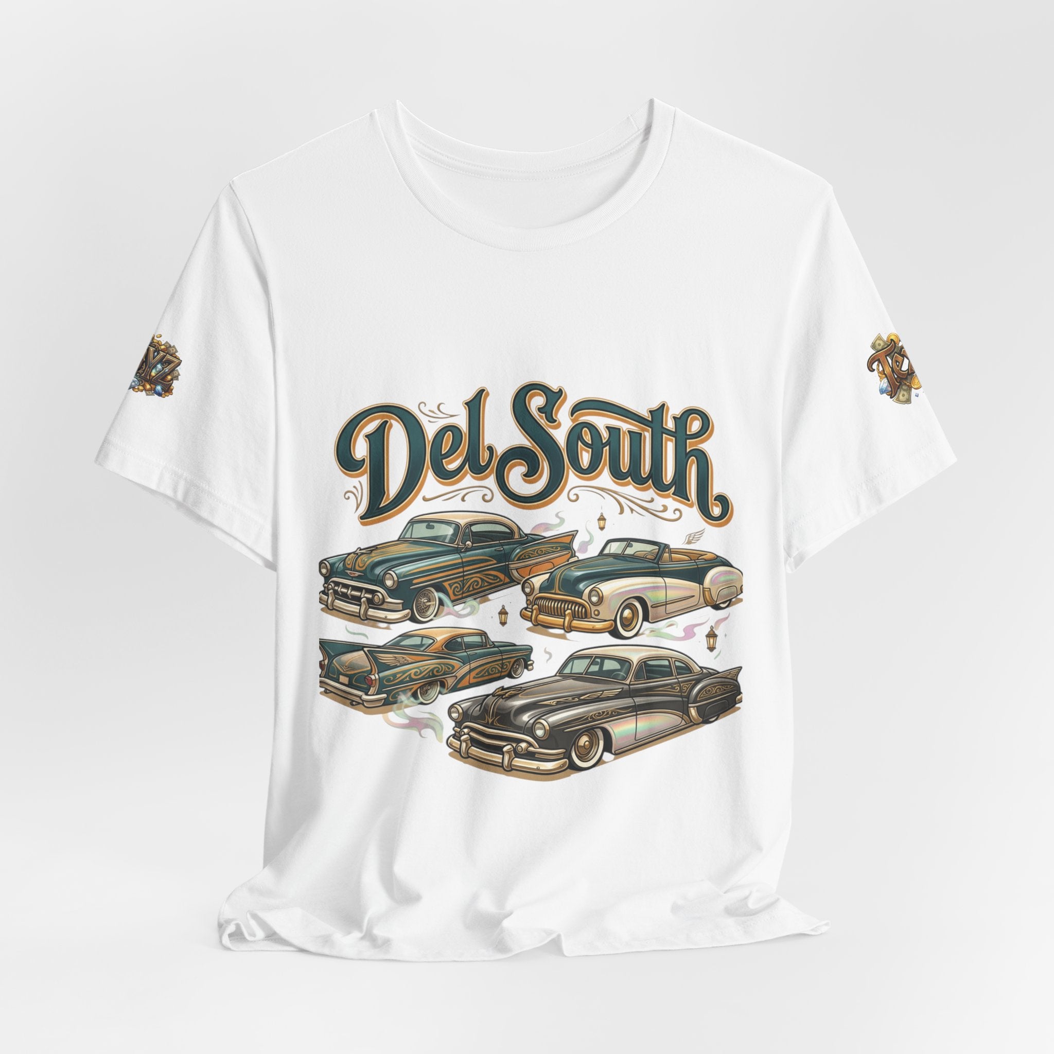 Del South Classic Cars Tee — "Hard Hitta" Back Graphic