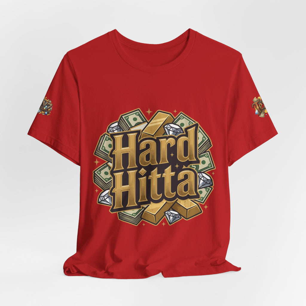 Hard Hitta Money Graphic Tee — Retro Cash & Gold Logo T-Shirt