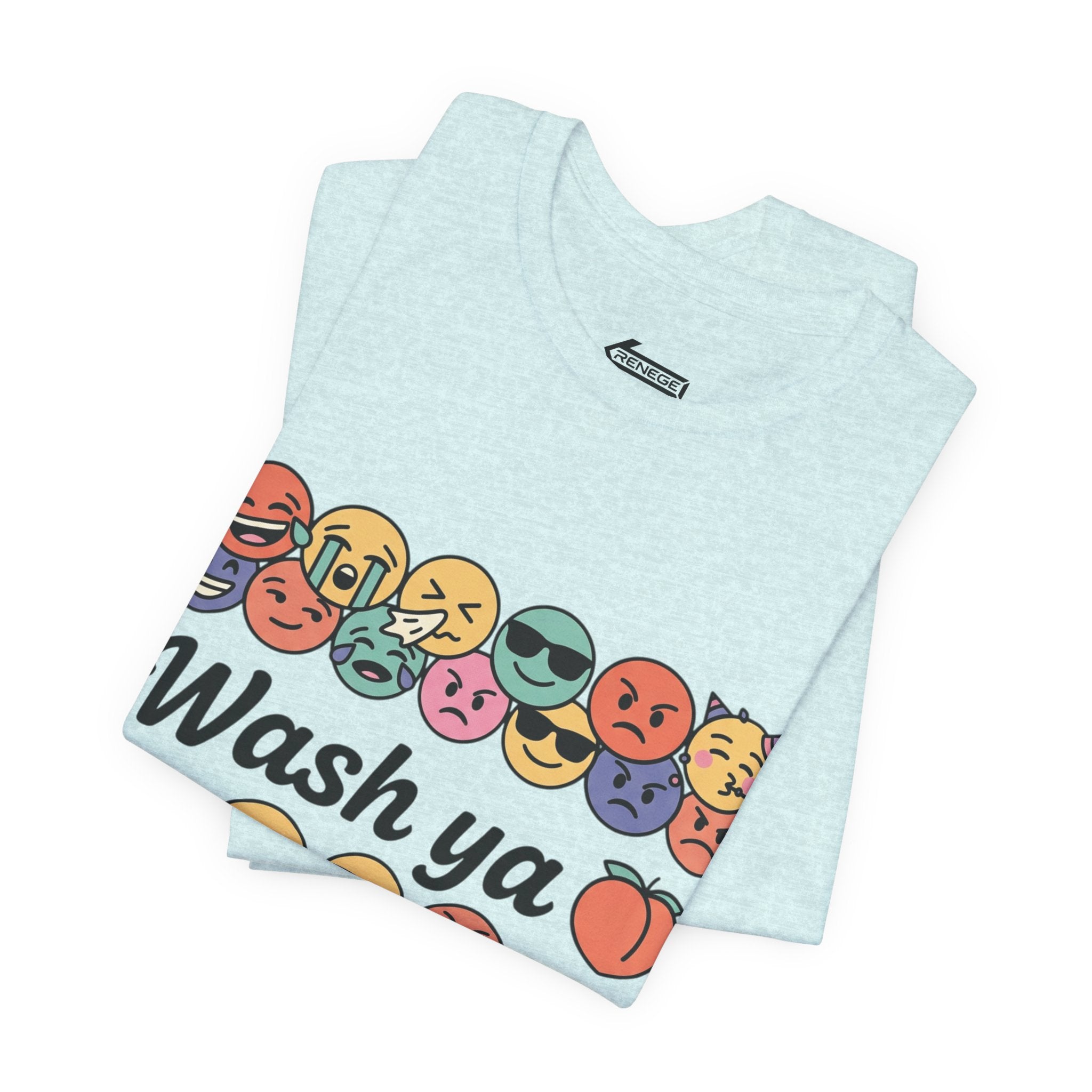 Wash Ya / Hard ASF Emoji Graphic Tee — Funny Emoji Face T-Shirt