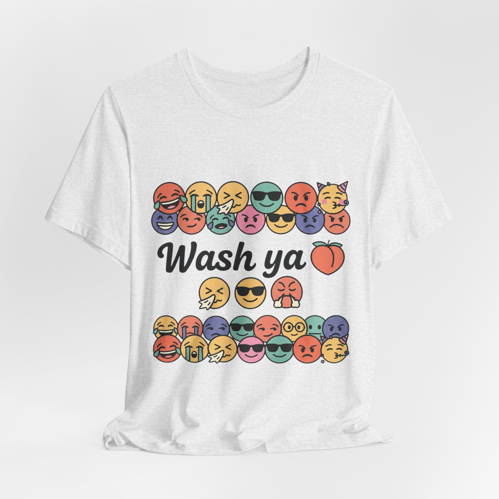 Wash Ya / Hard ASF Emoji Graphic Tee — Funny Emoji Face T-Shirt