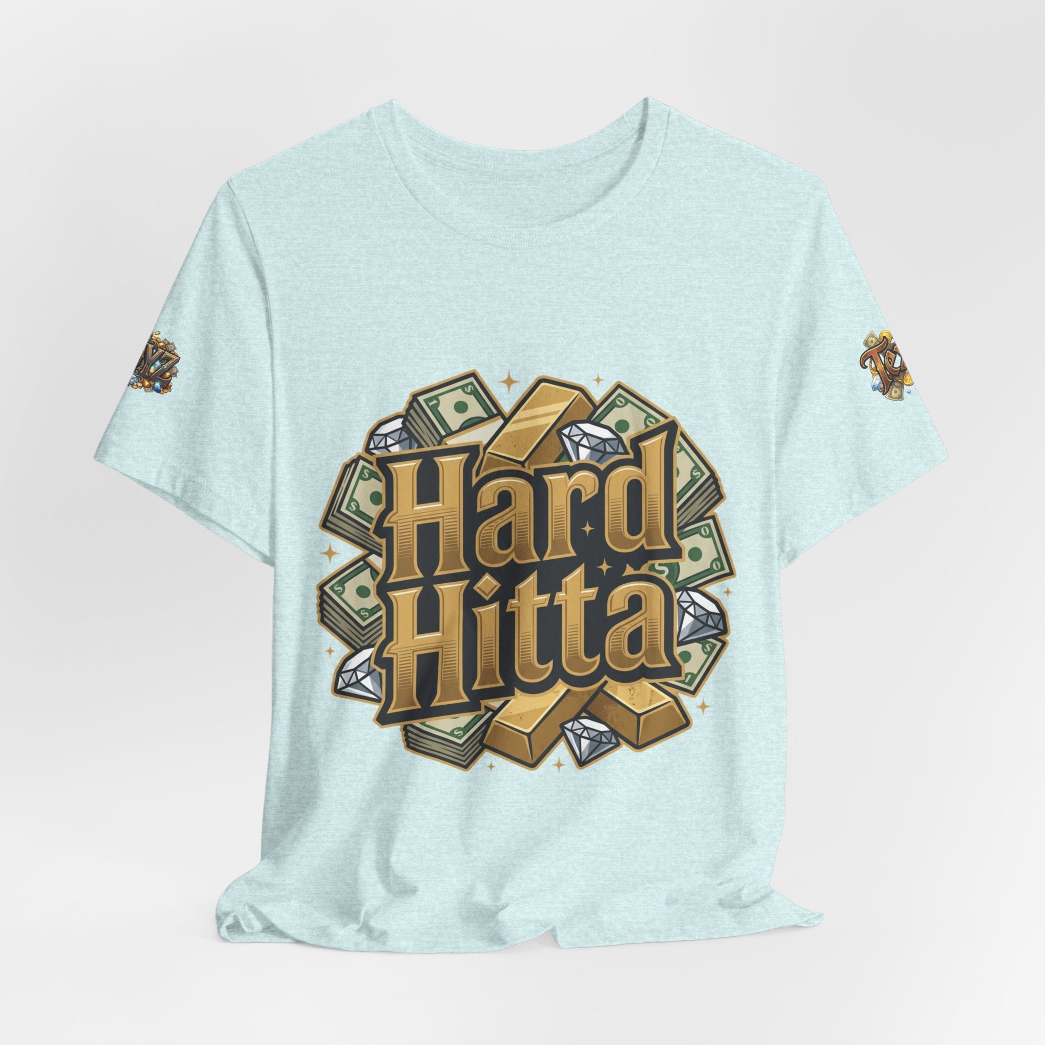 Hard Hitta Money Graphic Tee — Retro Cash & Gold Logo T-Shirt