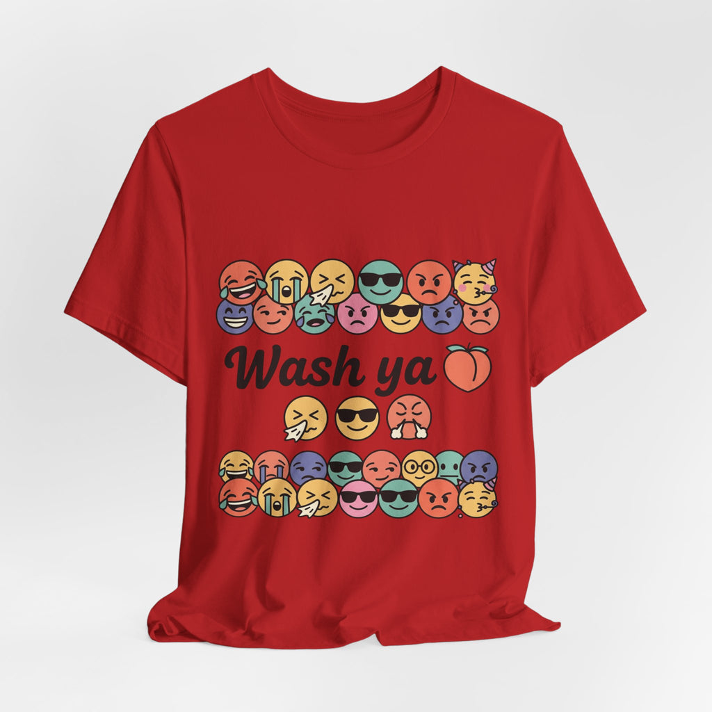 Wash Ya / Hard ASF Emoji Graphic Tee — Funny Emoji Face T-Shirt