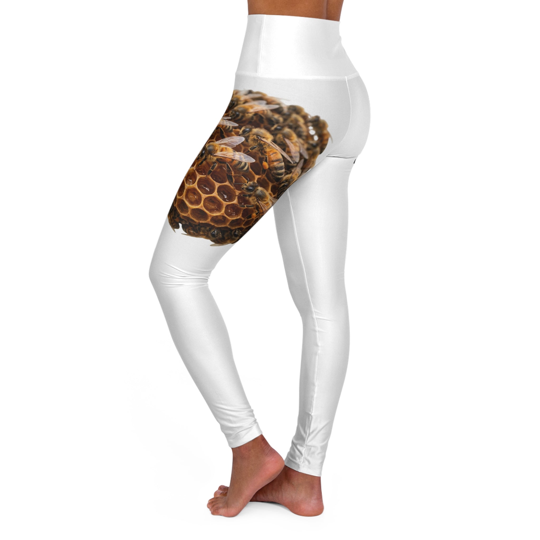 Pinecone Yoga Leggings — High-Waist AOP ‘So Delicious’ Nature Print