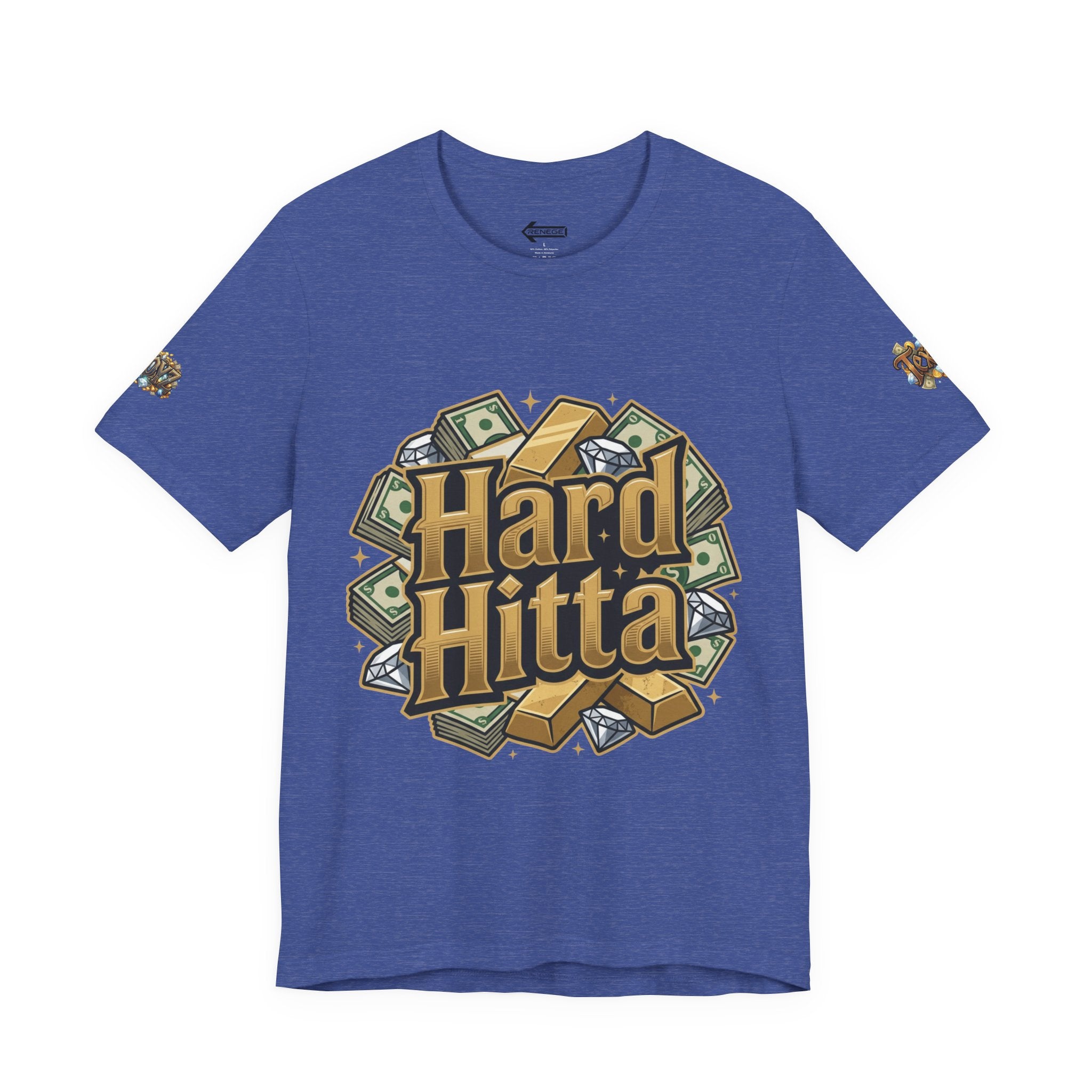 Hard Hitta Money Graphic Tee — Retro Cash & Gold Logo T-Shirt
