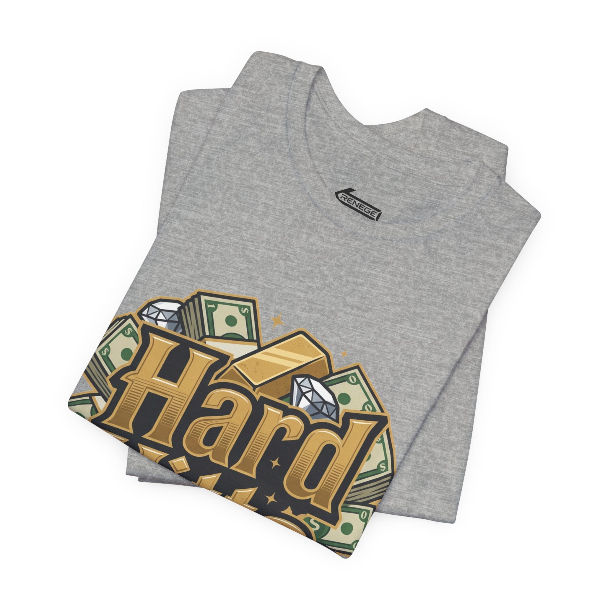 Hard Hitta Money Graphic Tee — Retro Cash & Gold Logo T-Shirt
