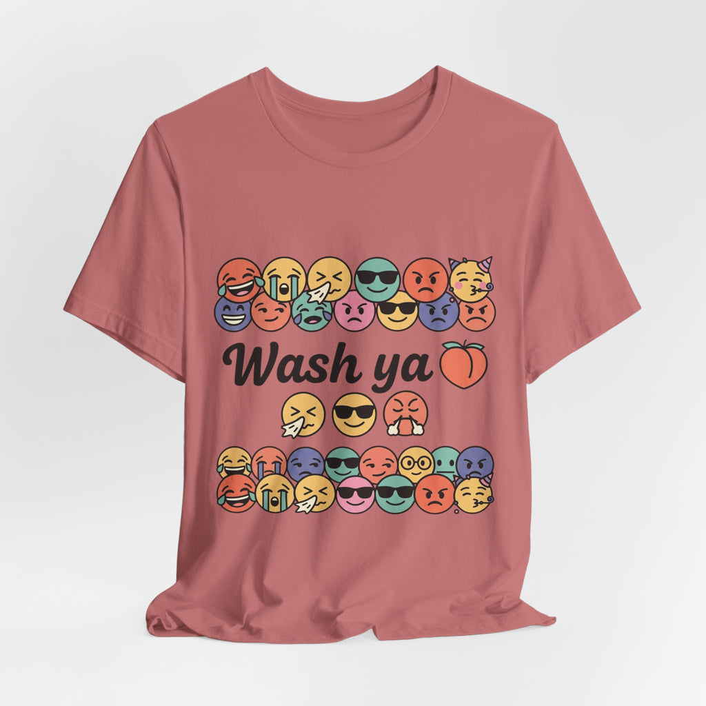 Wash Ya / Hard ASF Emoji Graphic Tee — Funny Emoji Face T-Shirt