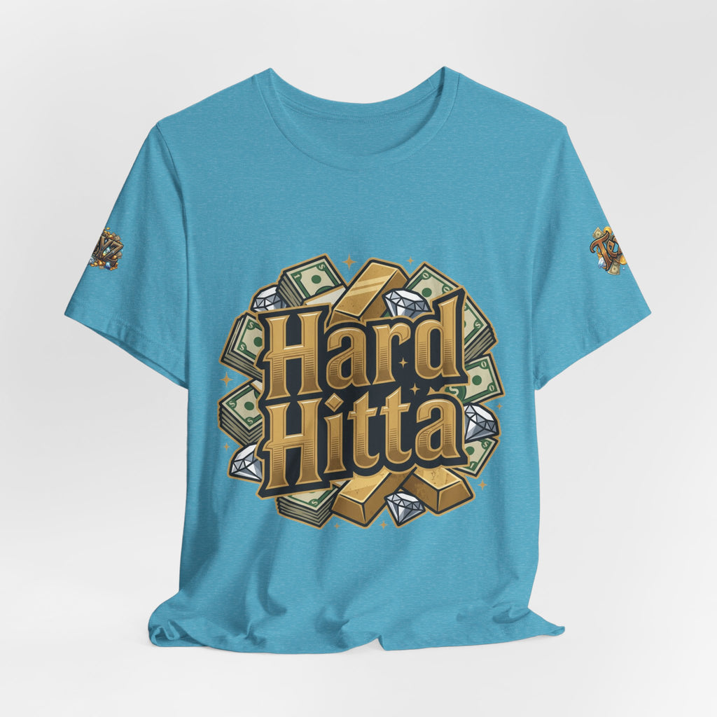 Hard Hitta Money Graphic Tee — Retro Cash & Gold Logo T-Shirt