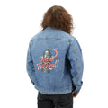 Denim Jacket — 'Naw For Real!' Retro Spray Can Graphic Back Print