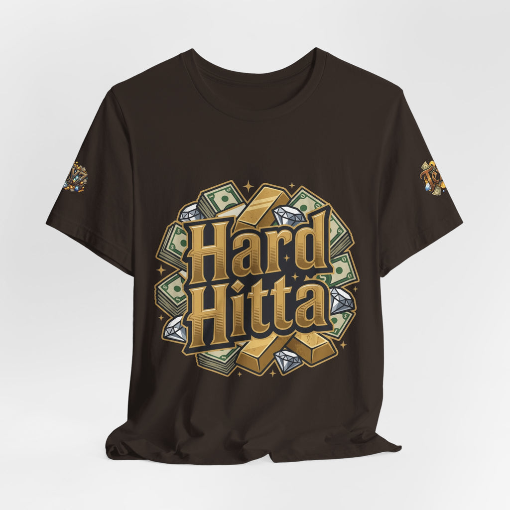 Hard Hitta Money Graphic Tee — Retro Cash & Gold Logo T-Shirt