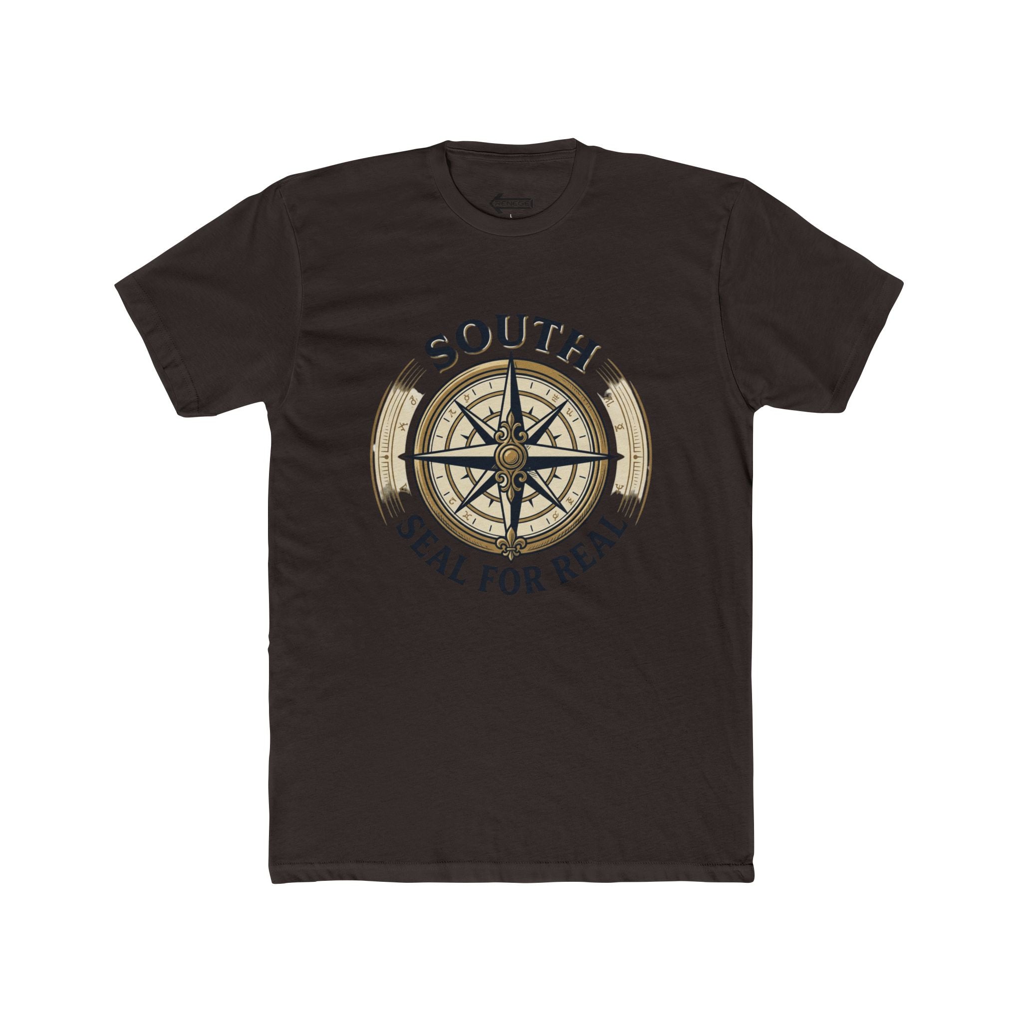 South Compass Graphic Tee — “Seal for Real” Nautical T-Shirt with Back “SOLID” Print