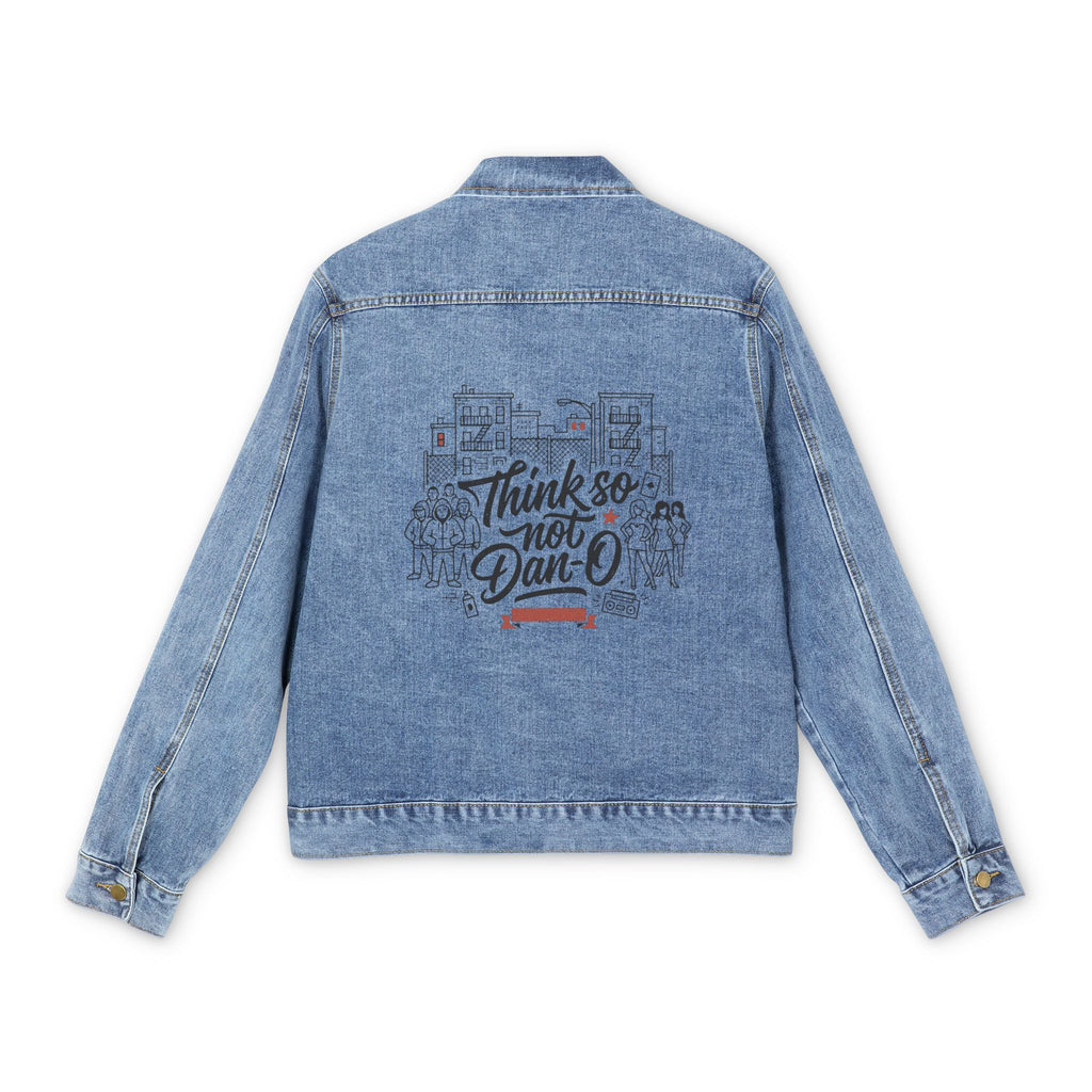 Denim Jacket — "Think So Not Don’t" Graphic Back Jeans Jacket