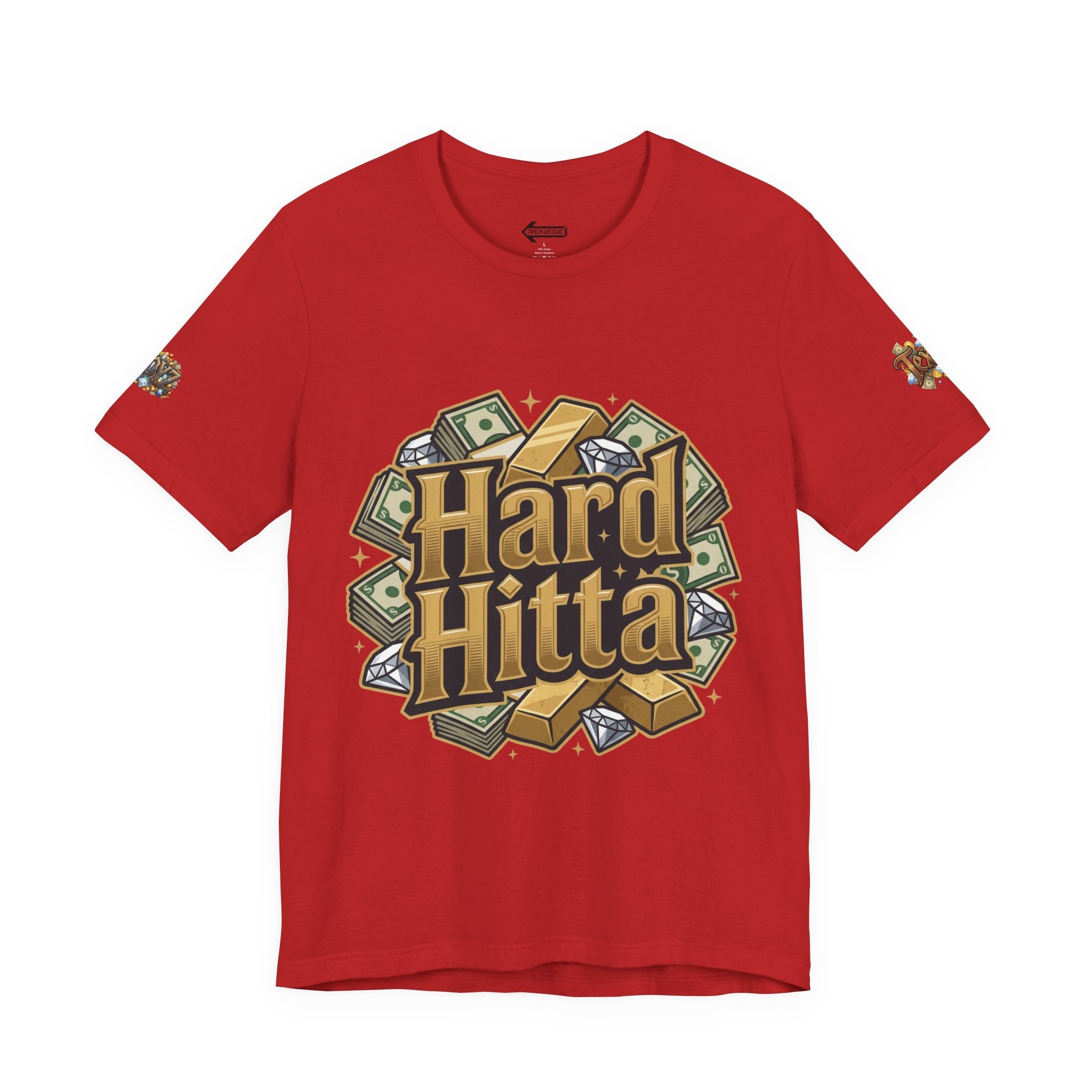 Hard Hitta Money Graphic Tee — Retro Cash & Gold Logo T-Shirt