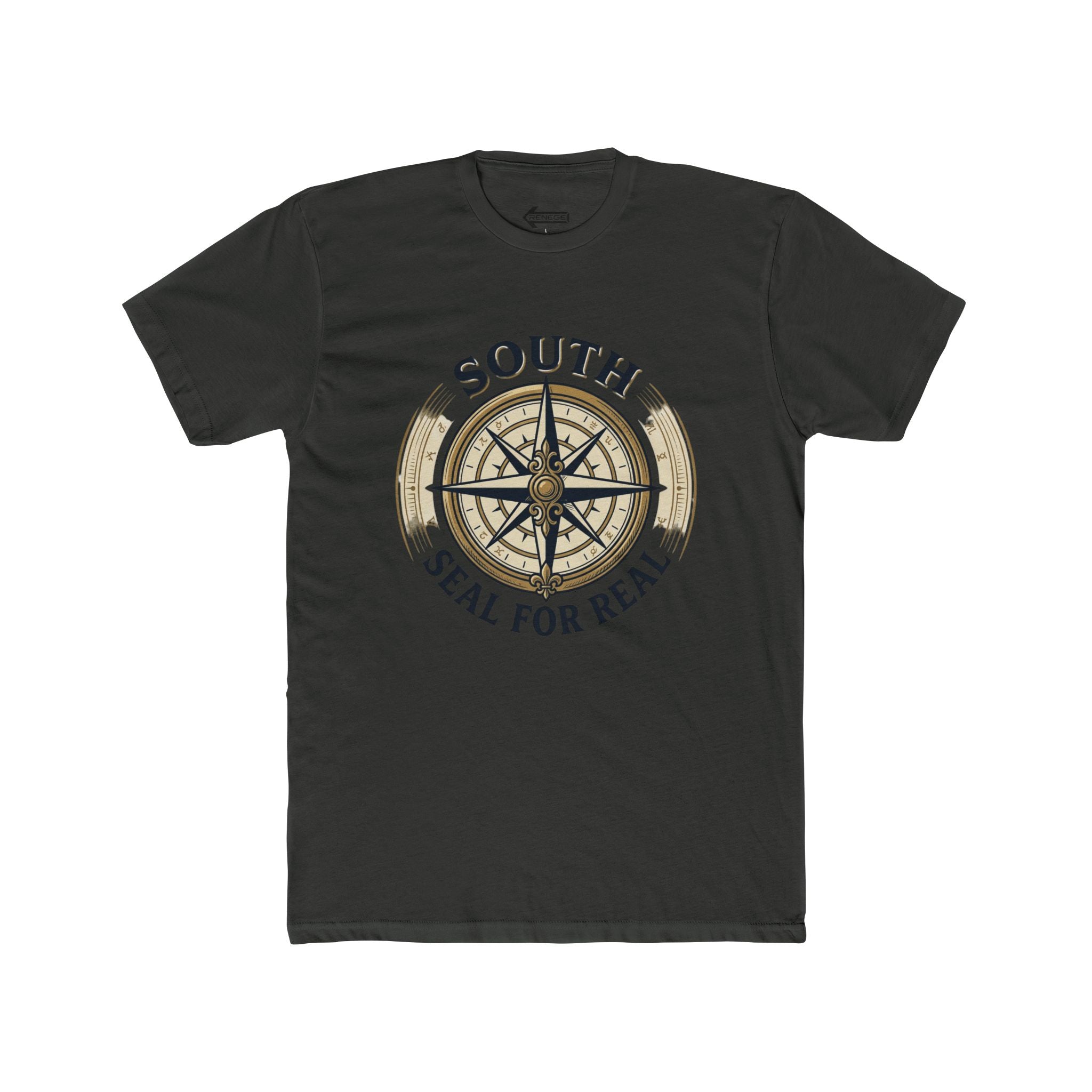 South Compass Graphic Tee — “Seal for Real” Nautical T-Shirt with Back “SOLID” Print