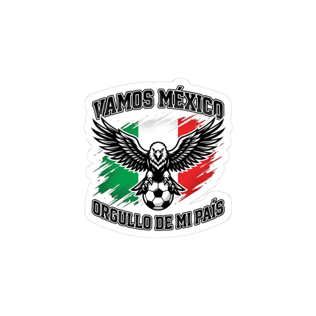 Vamos Mexico Sticker | Flag-Inspired, Retro Soccer, Country Pride