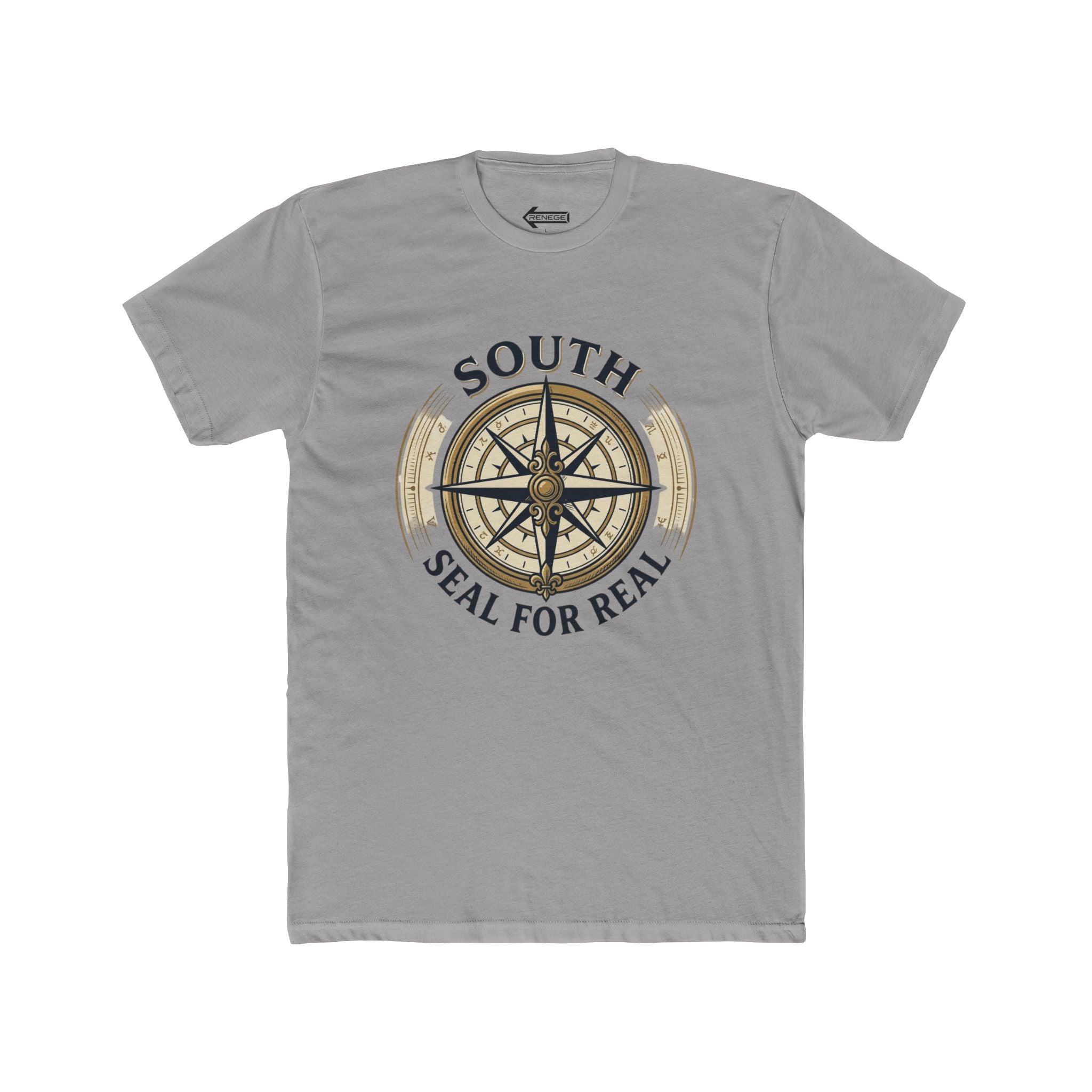 South Compass Graphic Tee — “Seal for Real” Nautical T-Shirt with Back “SOLID” Print