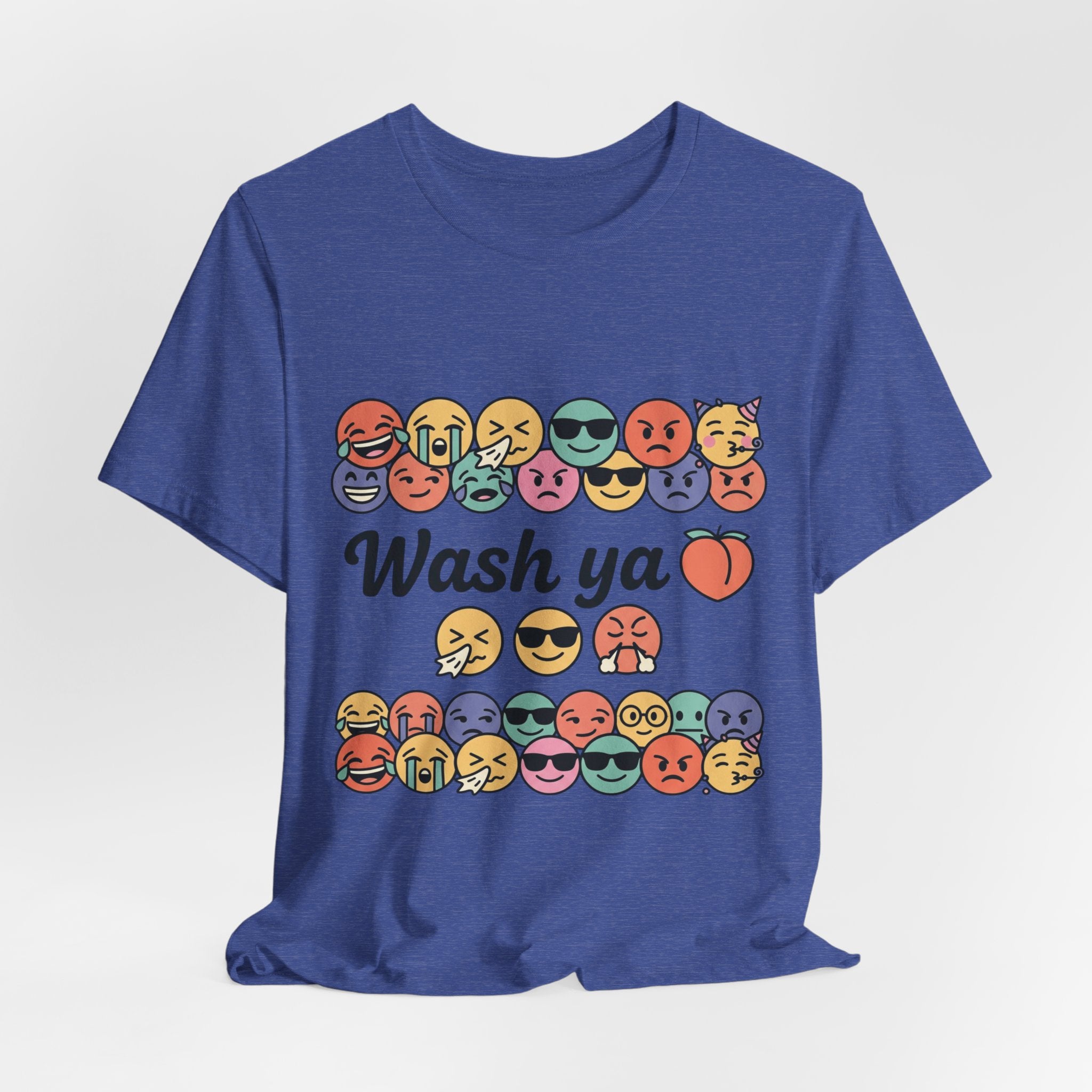 Wash Ya / Hard ASF Emoji Graphic Tee — Funny Emoji Face T-Shirt