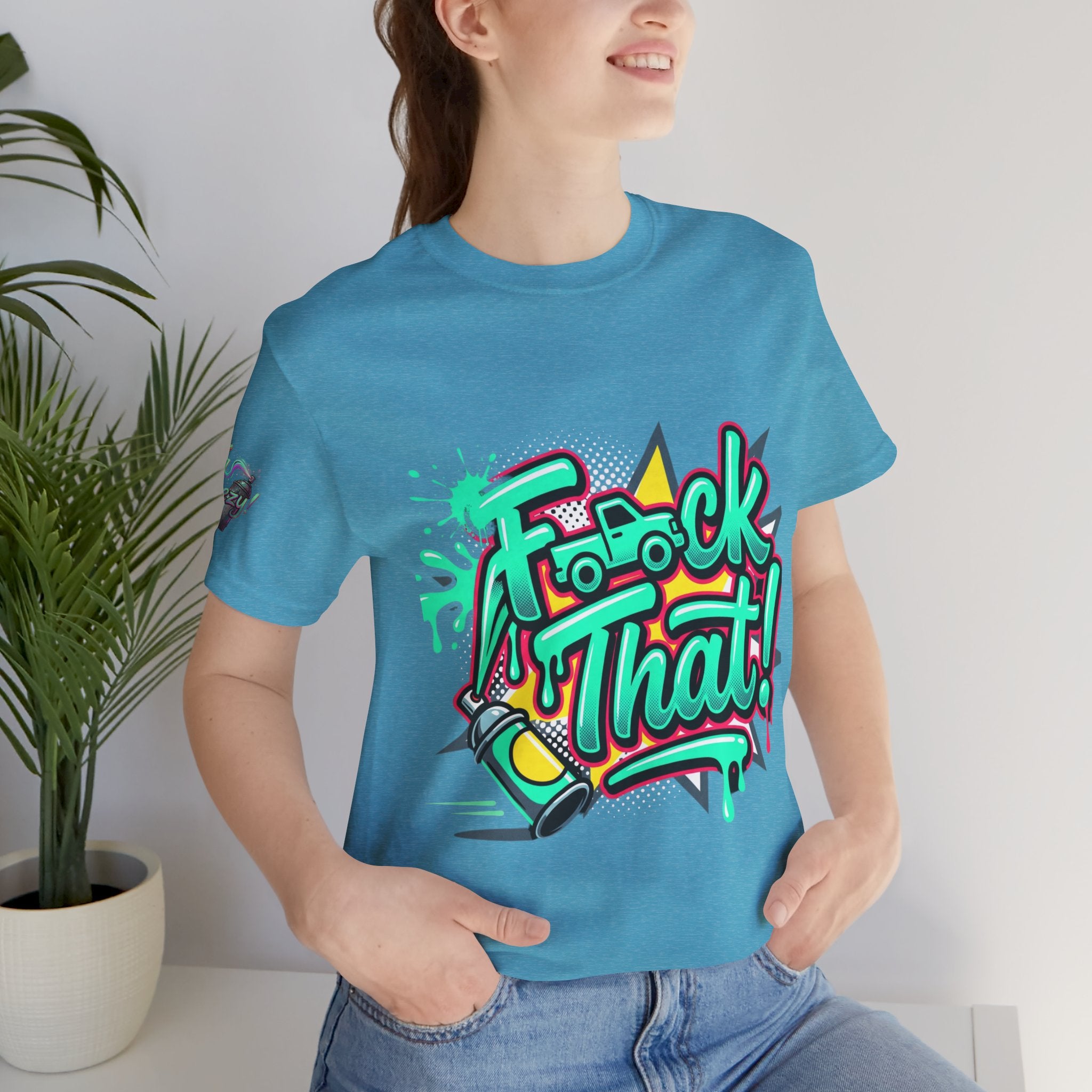 Graphic Tee — "F*ck That!" Streetwear Spray-Paint Design