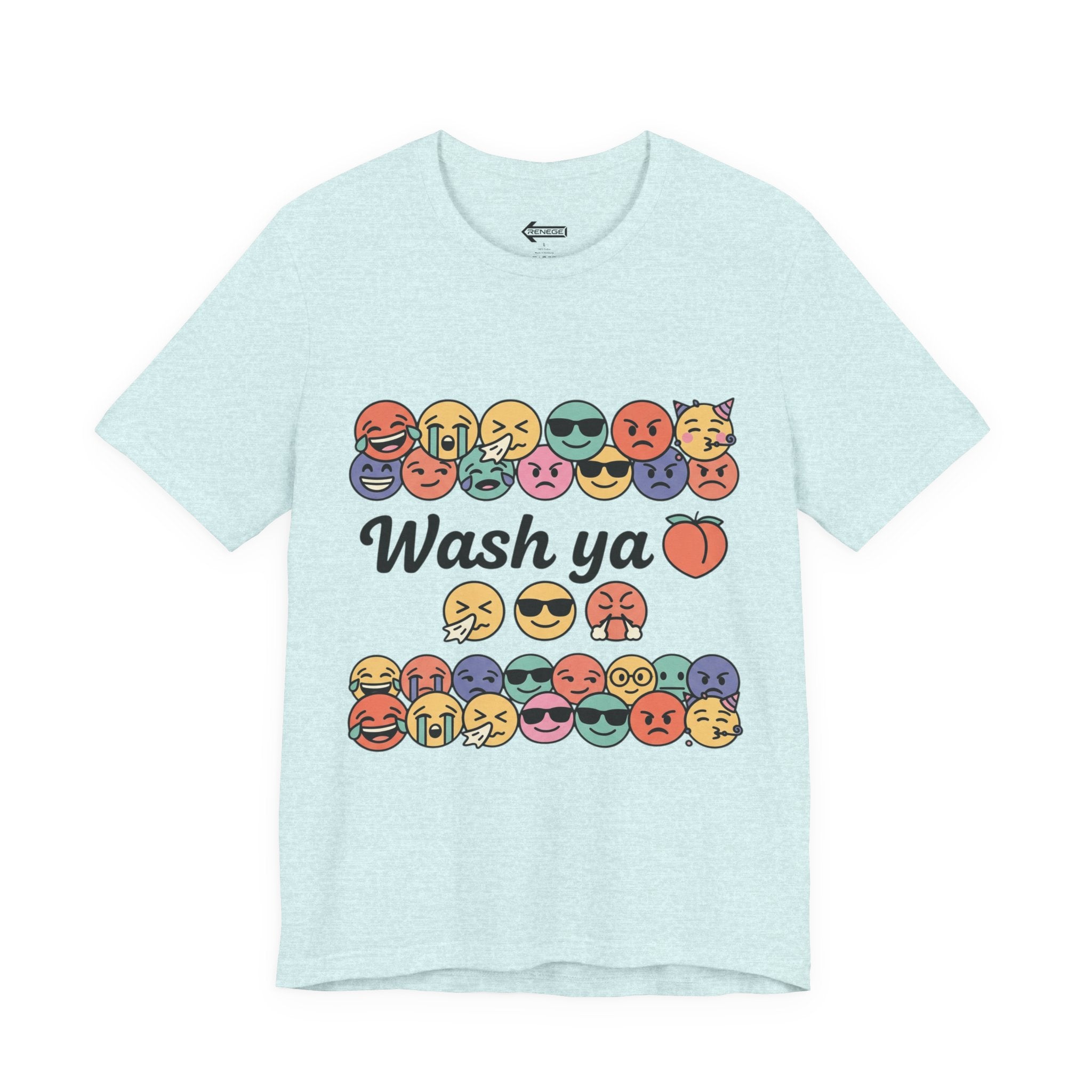 Wash Ya / Hard ASF Emoji Graphic Tee — Funny Emoji Face T-Shirt
