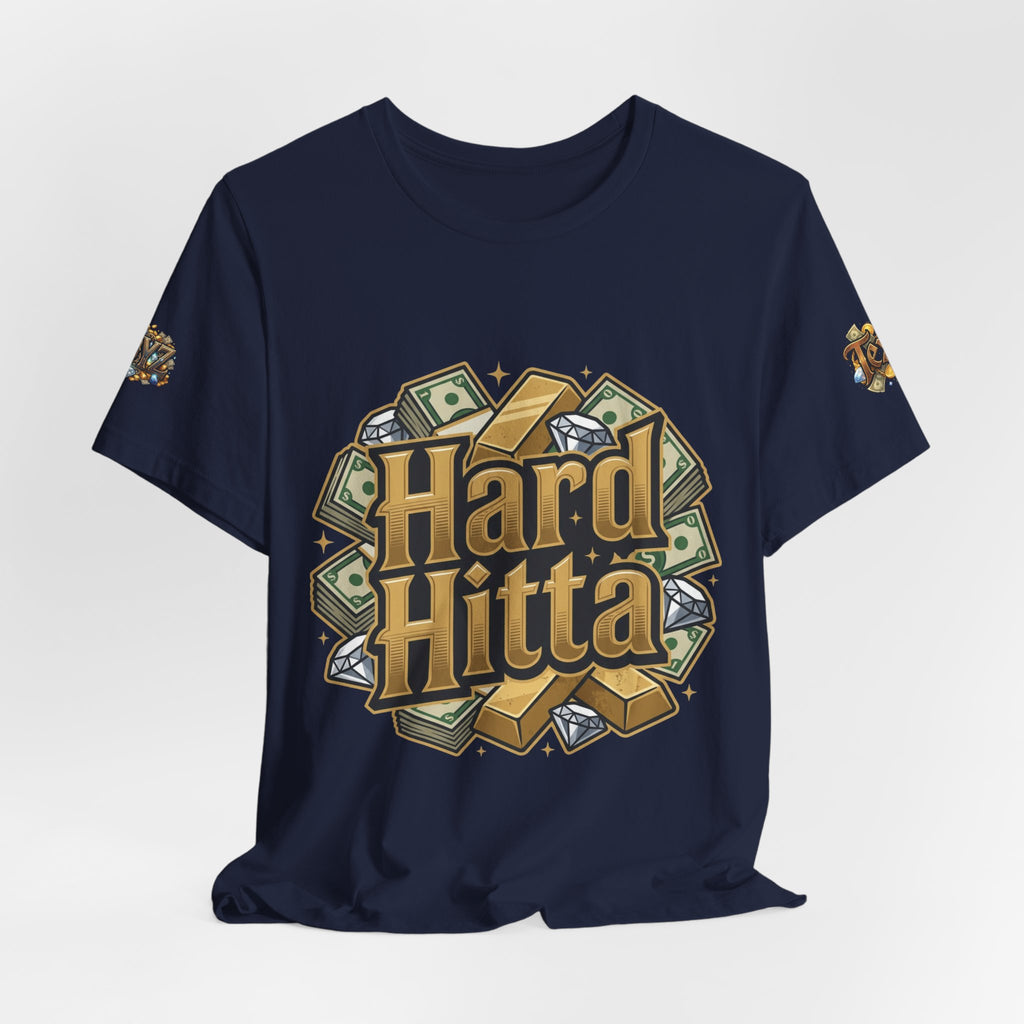 Hard Hitta Money Graphic Tee — Retro Cash & Gold Logo T-Shirt