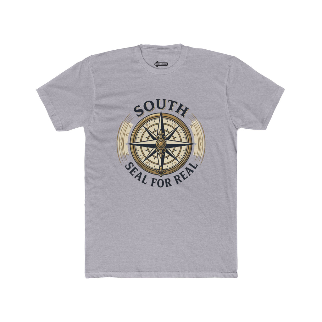 South Compass Graphic Tee — “Seal for Real” Nautical T-Shirt with Back “SOLID” Print