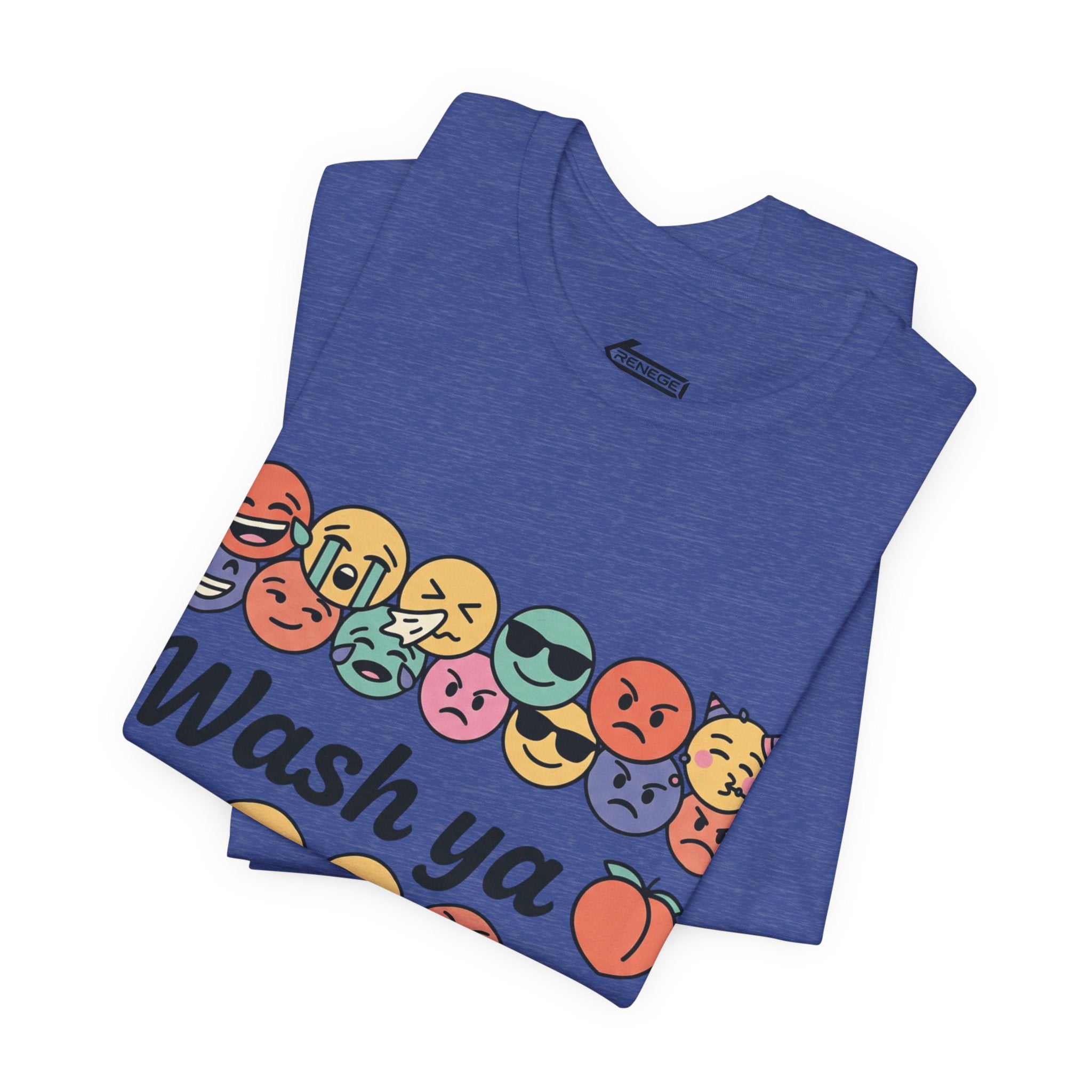 Wash Ya / Hard ASF Emoji Graphic Tee — Funny Emoji Face T-Shirt