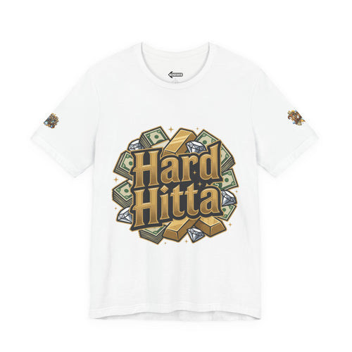 Hard Hitta Money Graphic Tee — Retro Cash & Gold Logo T-Shirt