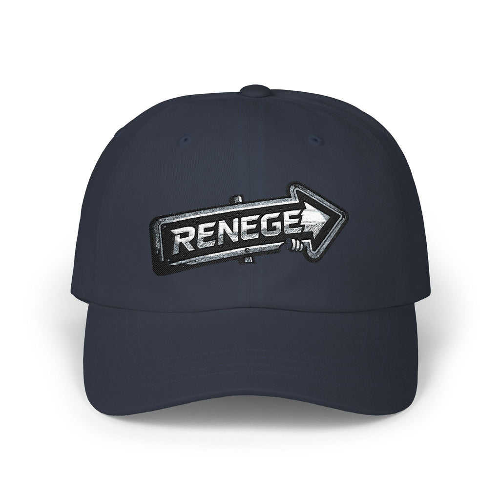 Renegé Arrow Dad Cap — Embroidered White Baseball Hat