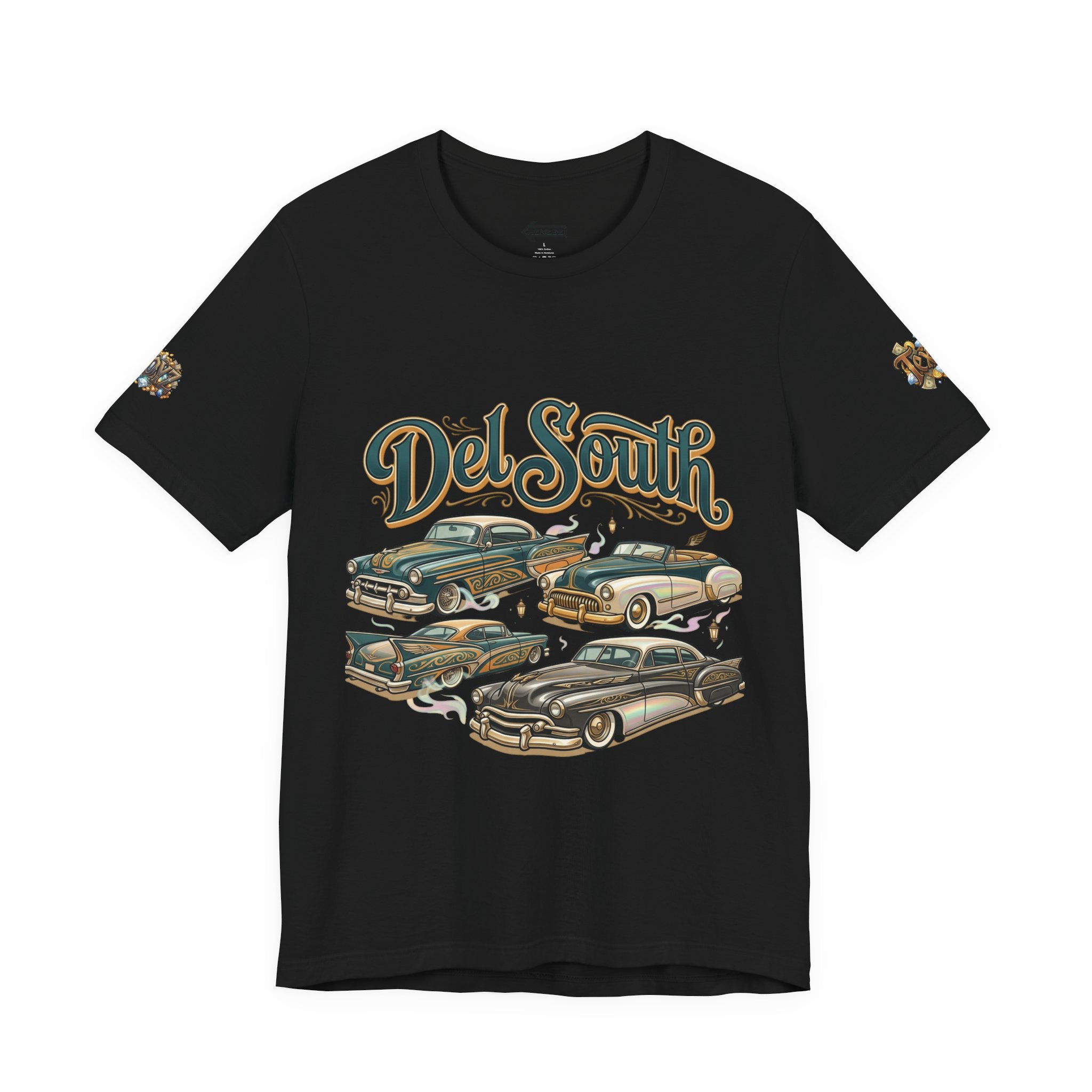 Del South Classic Cars Tee — "Hard Hitta" Back Graphic