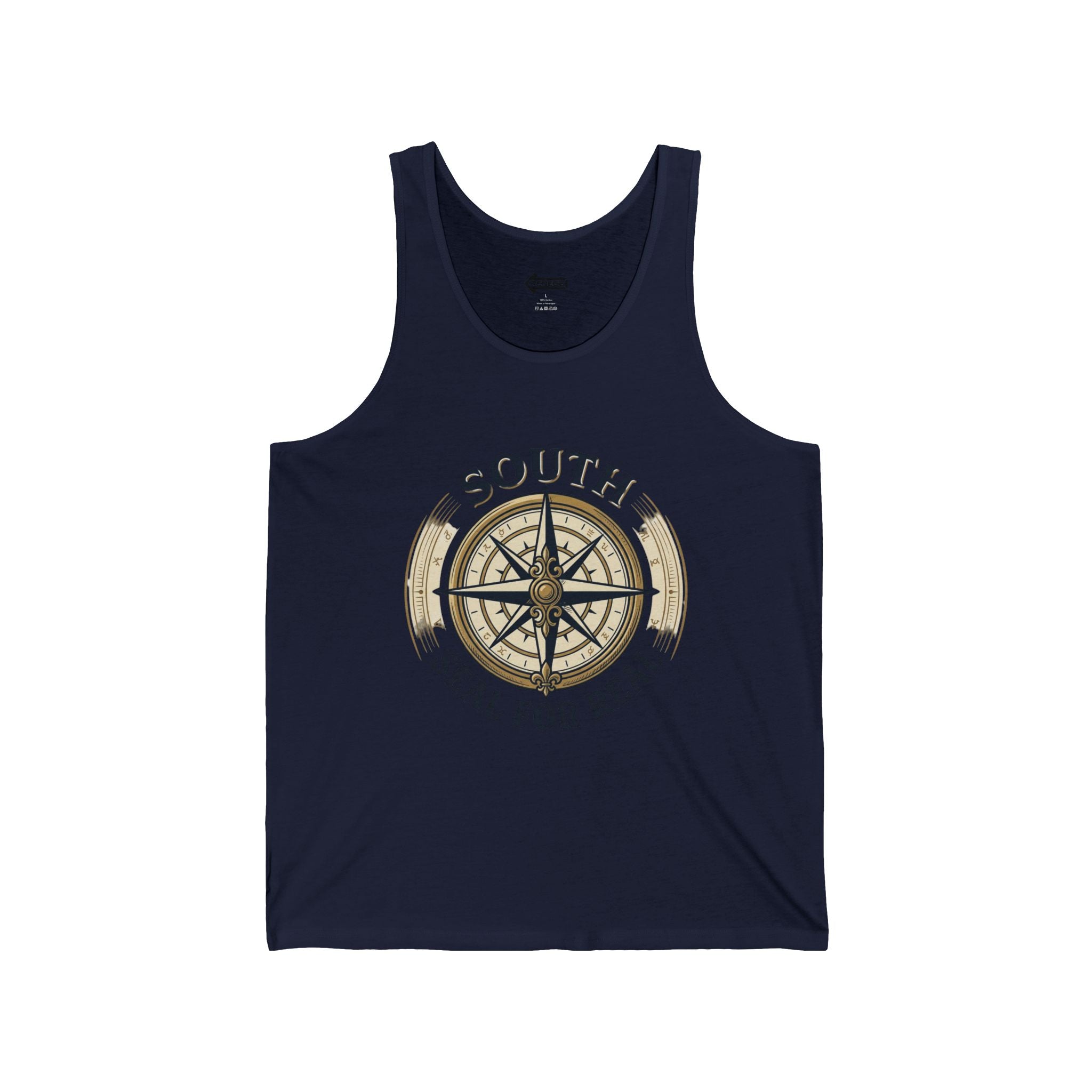 South Compass Tank Top — "South Seal For Real" Nautical Compass Graphic Tank