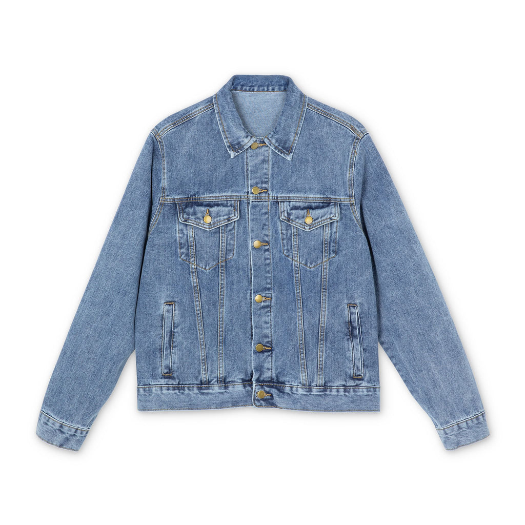 Denim Jacket — "Think So Not Don’t" Graphic Back Jeans Jacket