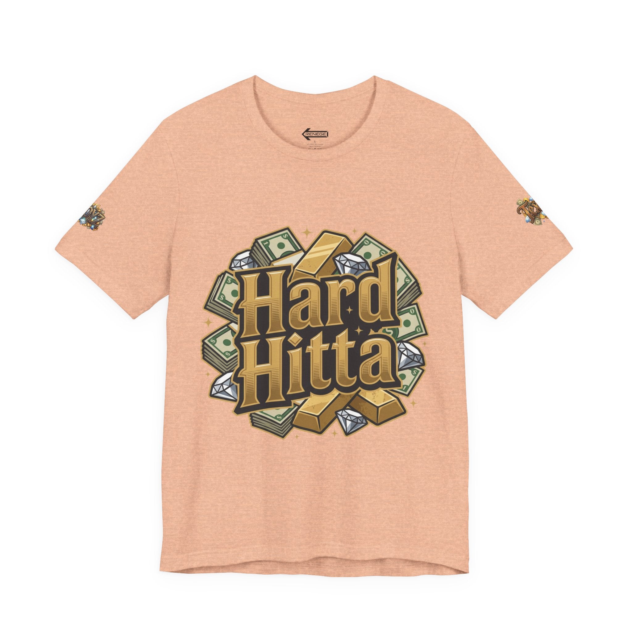 Hard Hitta Money Graphic Tee — Retro Cash & Gold Logo T-Shirt