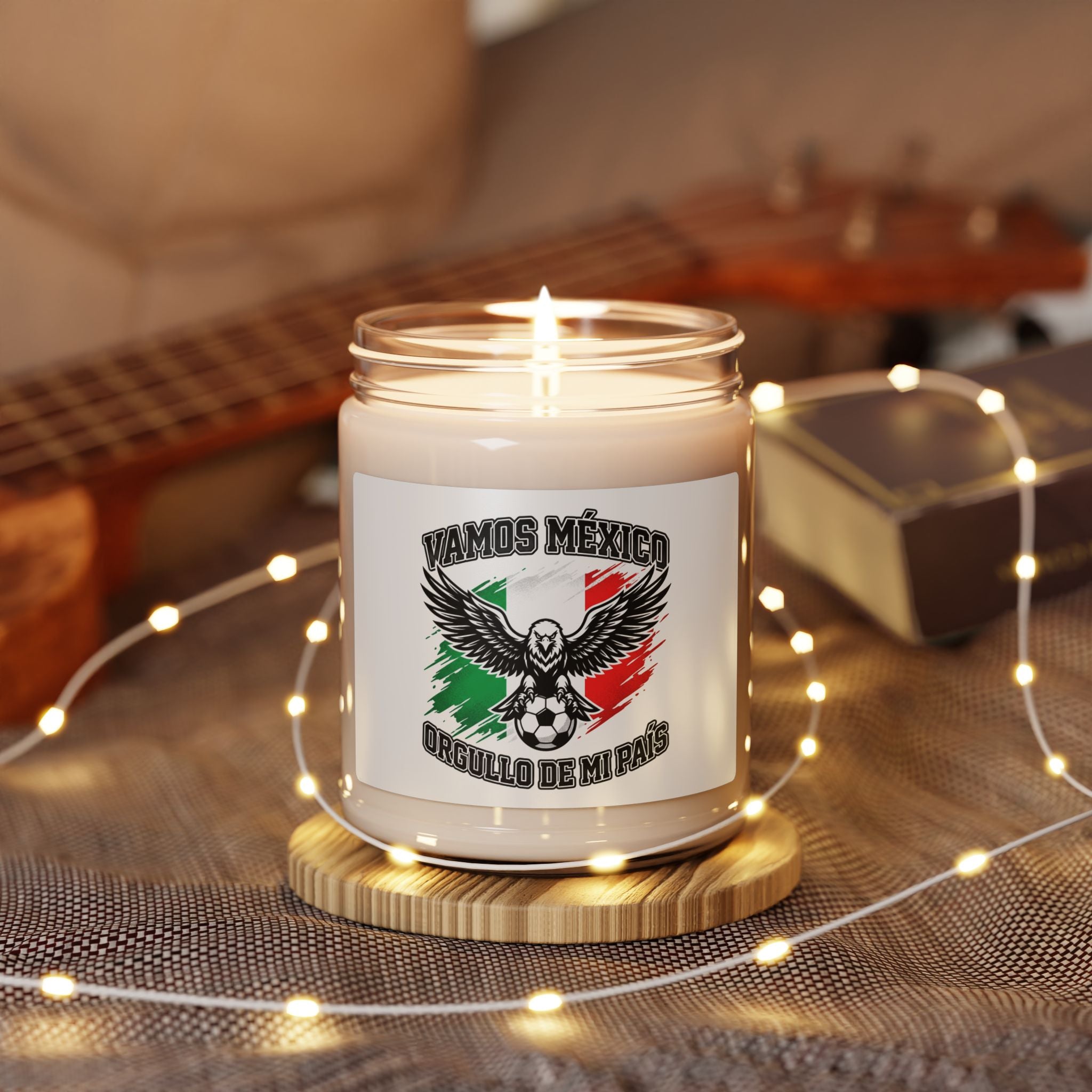Vamos México Pride Soy Candle, national colors retro soccer | Championship season