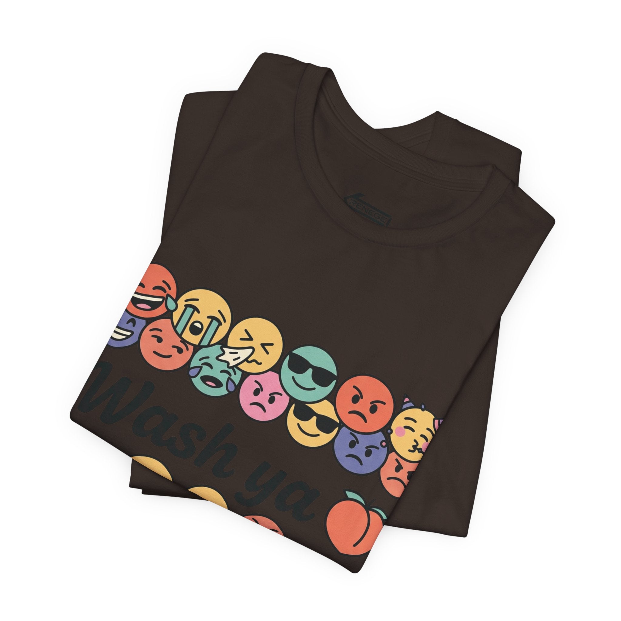 Wash Ya / Hard ASF Emoji Graphic Tee — Funny Emoji Face T-Shirt