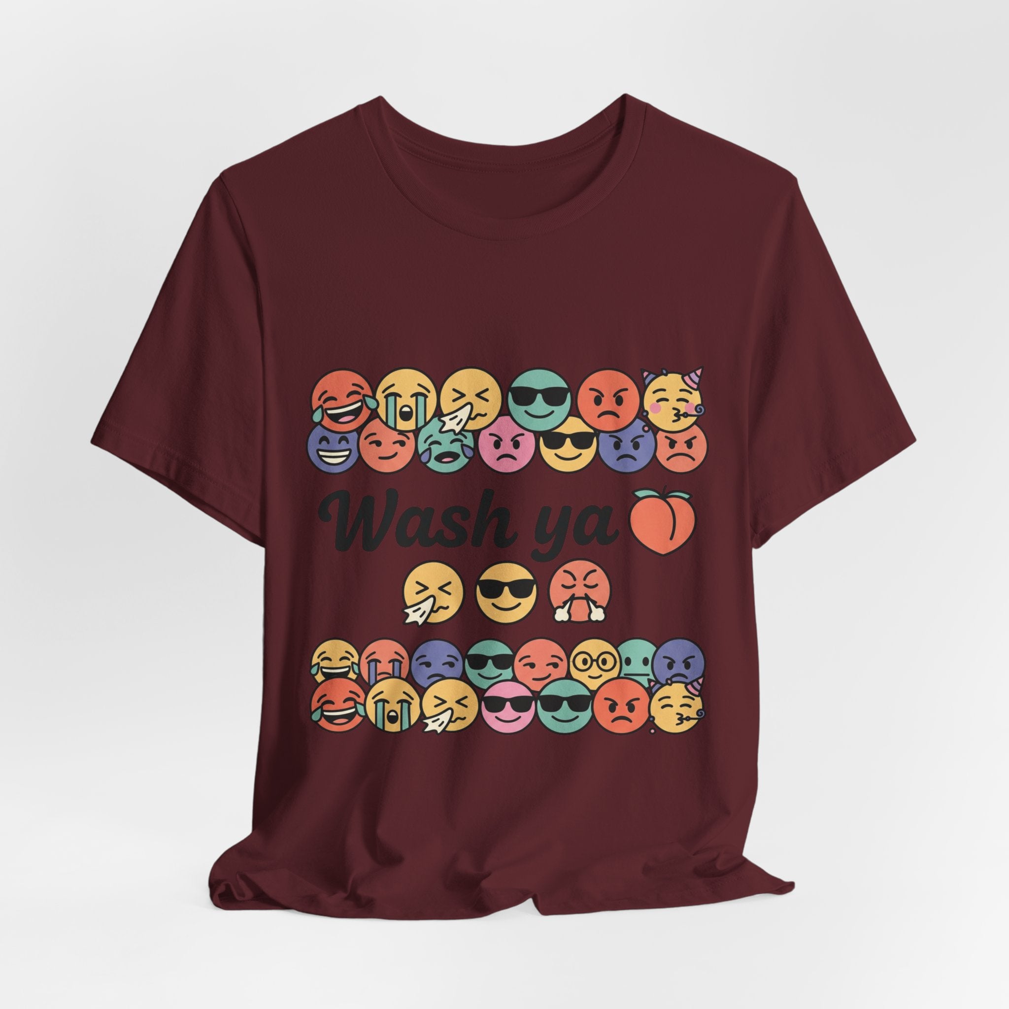 Wash Ya / Hard ASF Emoji Graphic Tee — Funny Emoji Face T-Shirt