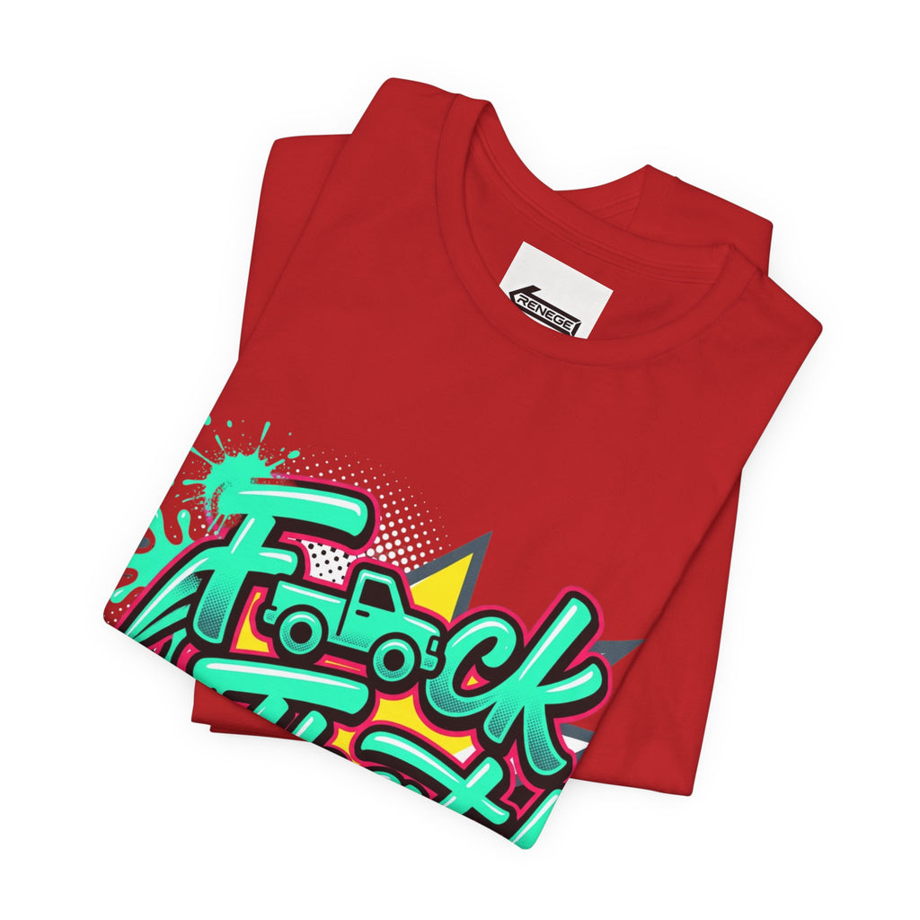 Graphic Tee — "F*ck That!" Streetwear Spray-Paint Design