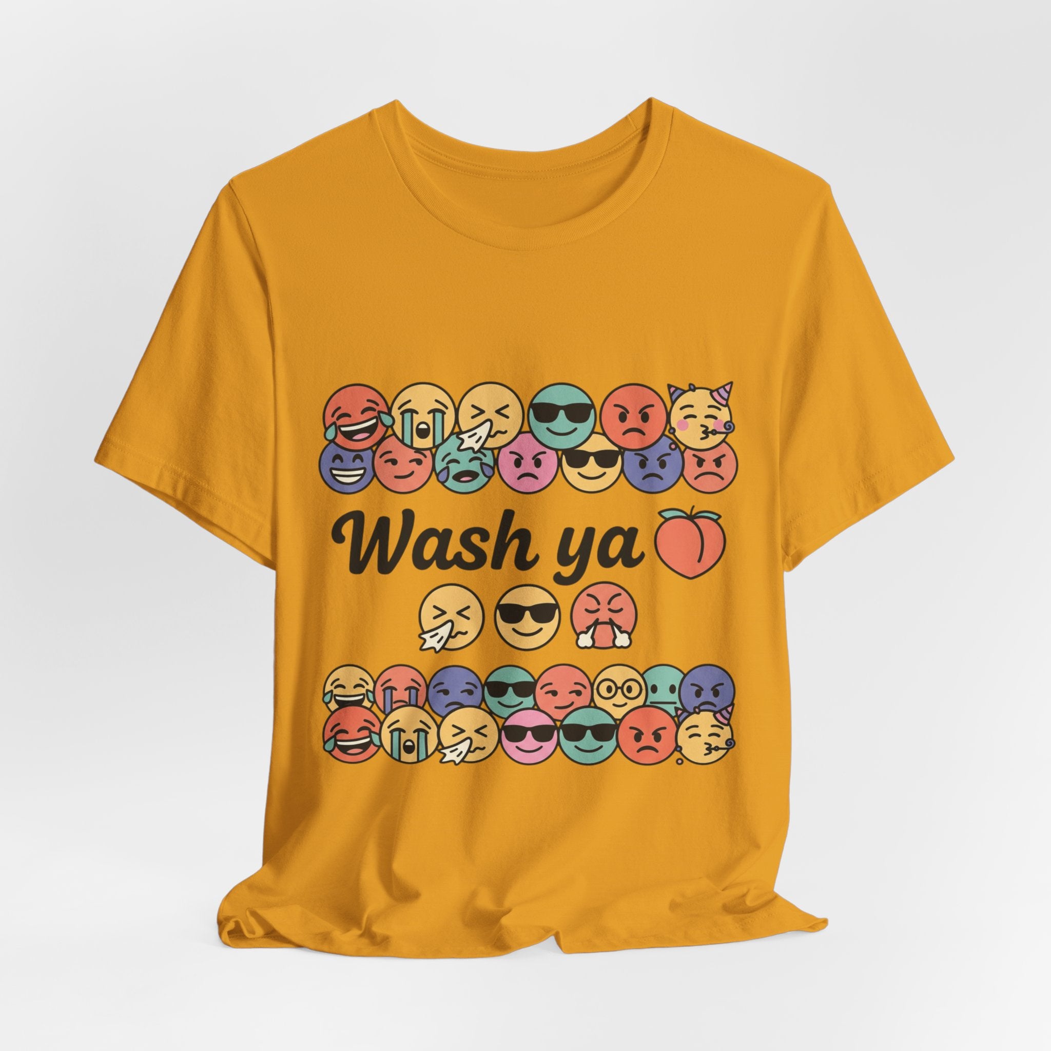 Wash Ya / Hard ASF Emoji Graphic Tee — Funny Emoji Face T-Shirt