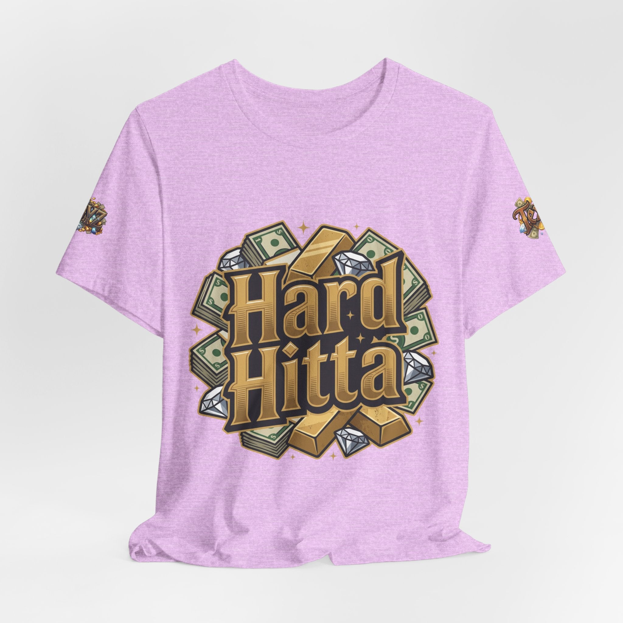 Hard Hitta Money Graphic Tee — Retro Cash & Gold Logo T-Shirt