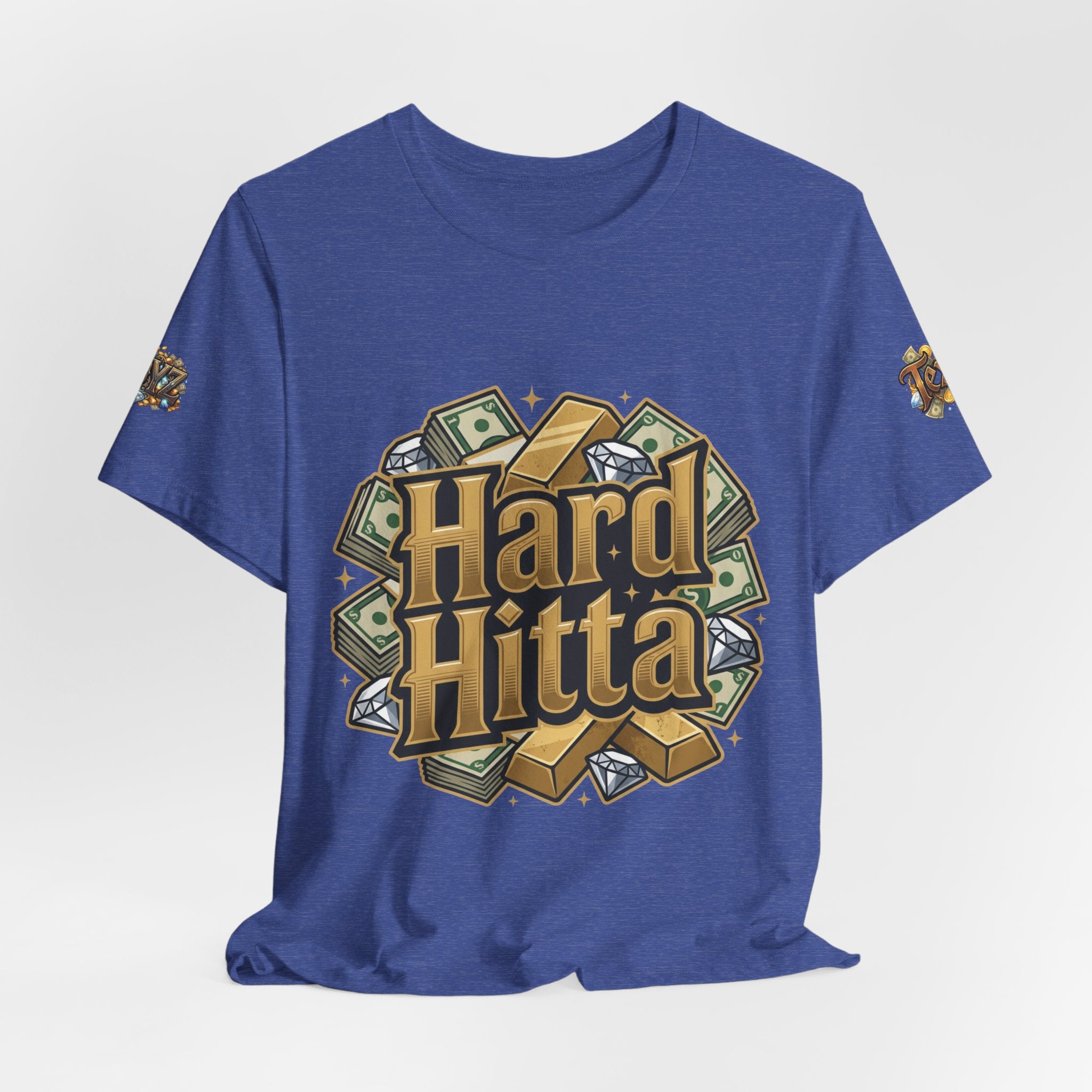 Hard Hitta Money Graphic Tee — Retro Cash & Gold Logo T-Shirt