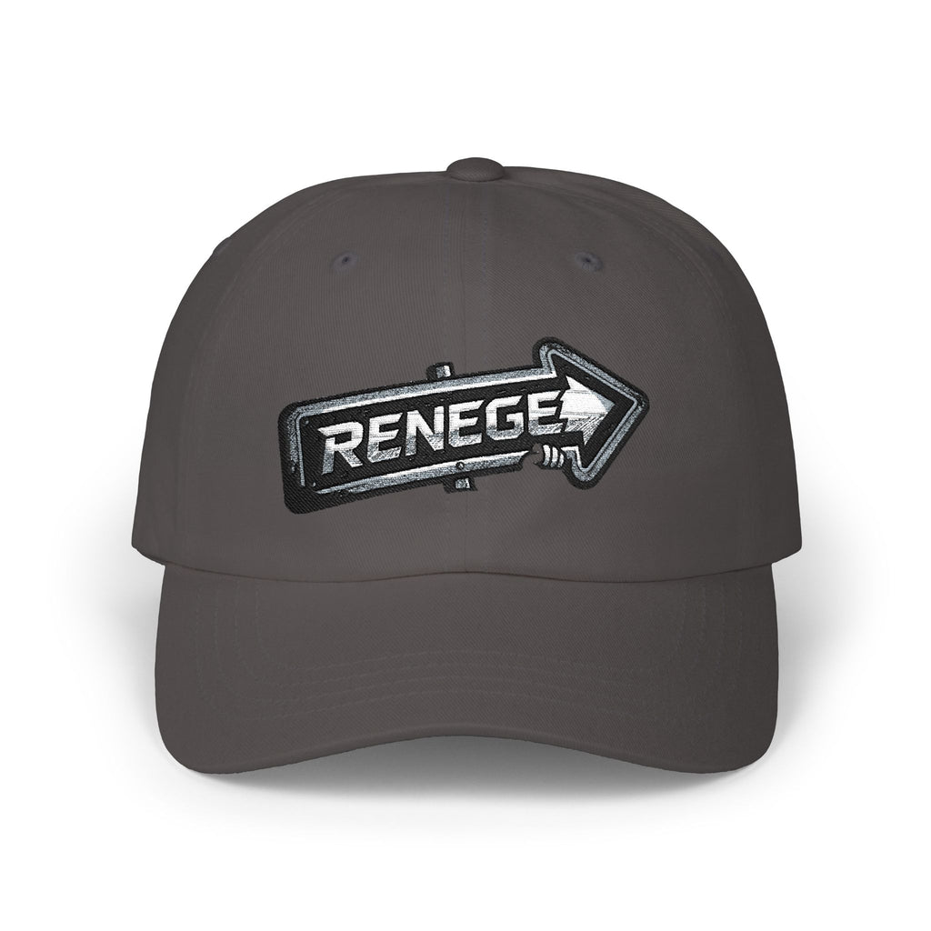 Renegé Arrow Dad Cap — Embroidered White Baseball Hat