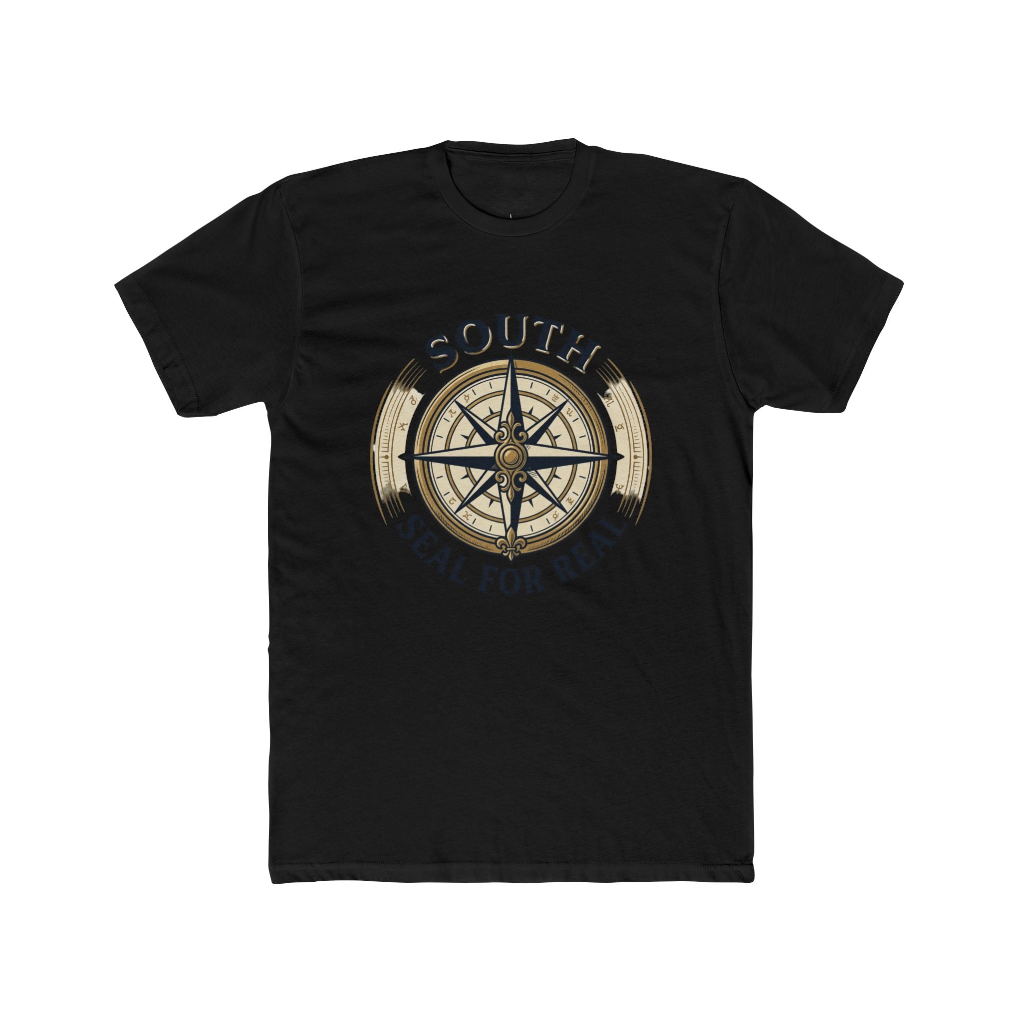 South Compass Graphic Tee — “Seal for Real” Nautical T-Shirt with Back “SOLID” Print