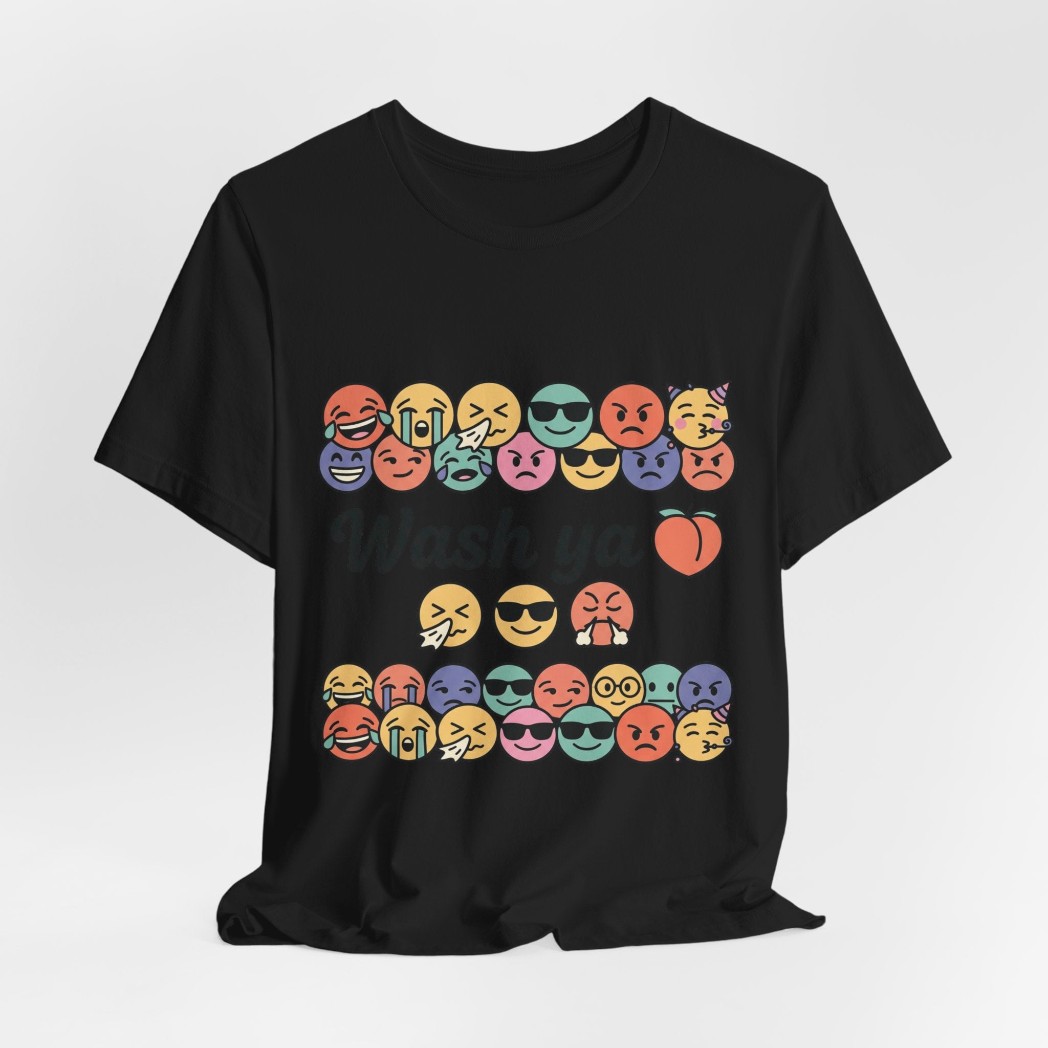 Wash Ya / Hard ASF Emoji Graphic Tee — Funny Emoji Face T-Shirt