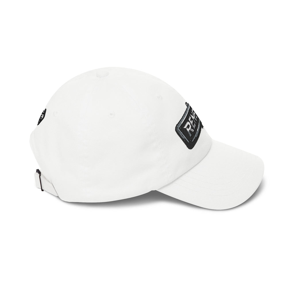 Renegé Arrow Dad Cap — Embroidered White Baseball Hat