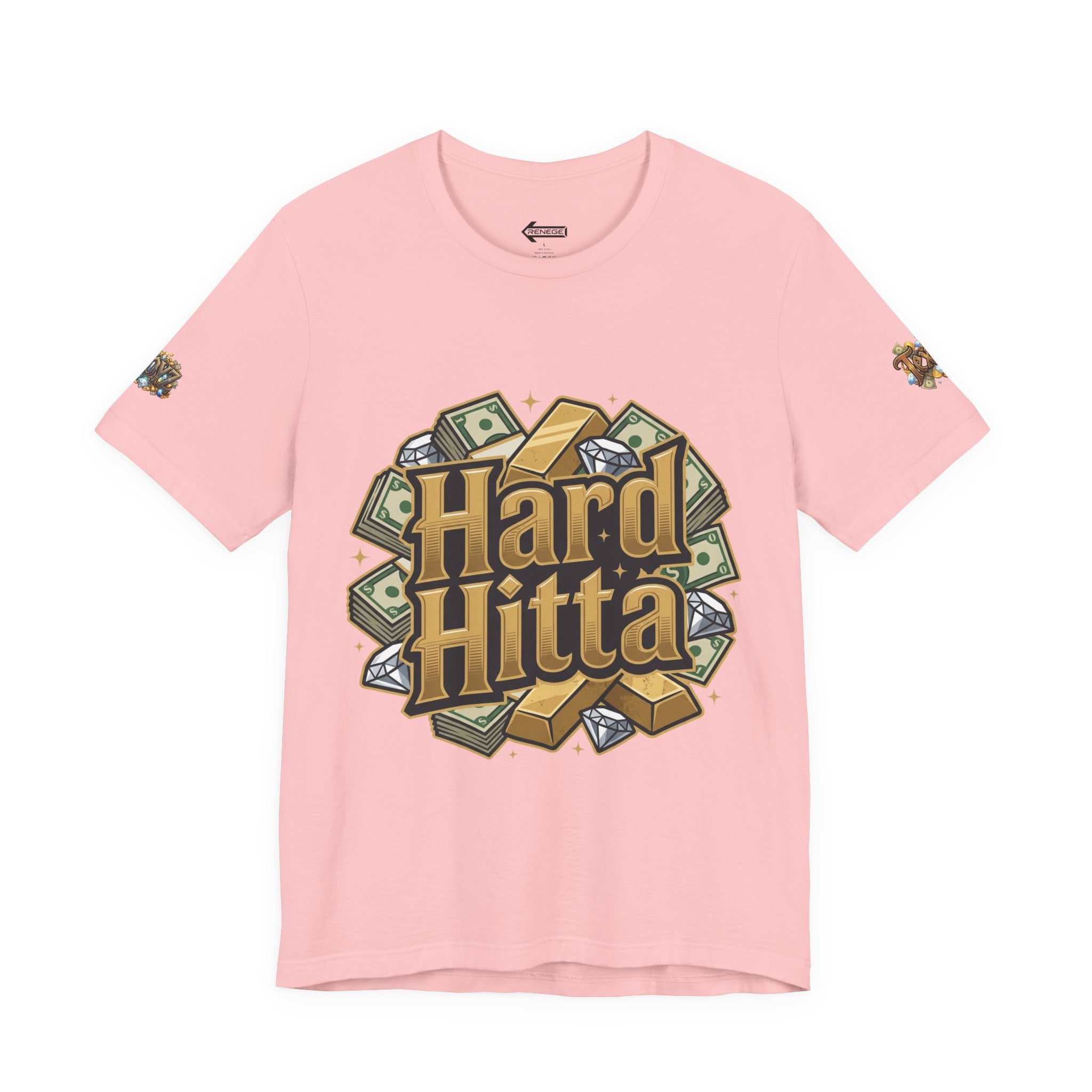 Hard Hitta Money Graphic Tee — Retro Cash & Gold Logo T-Shirt