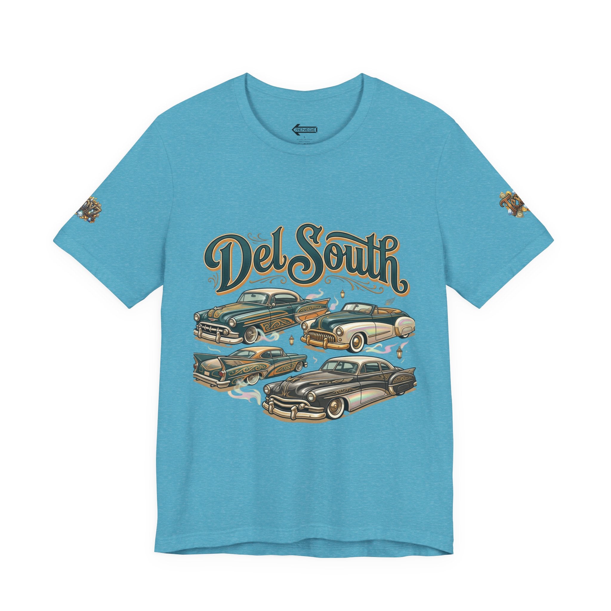 Del South Classic Cars Tee — "Hard Hitta" Back Graphic