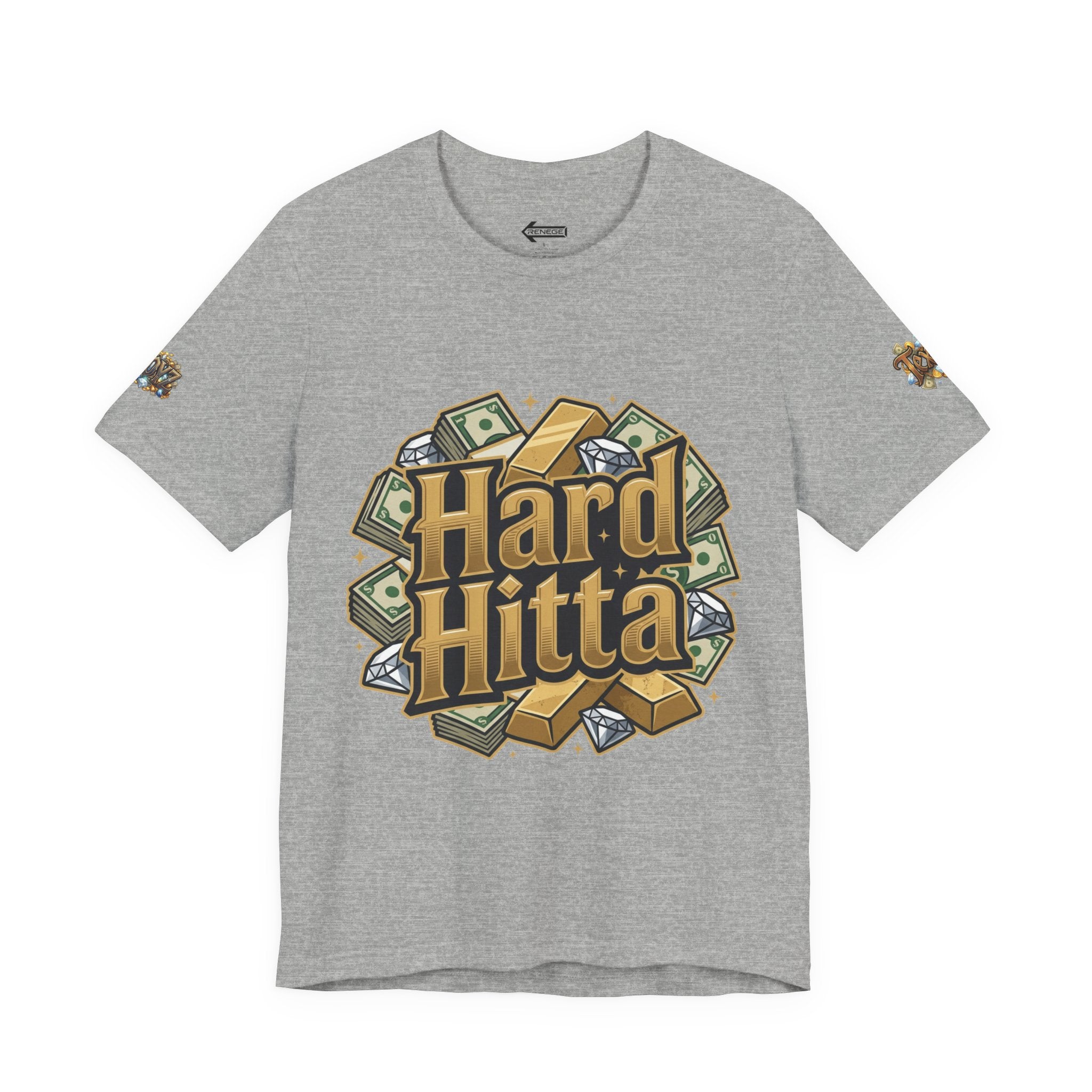 Hard Hitta Money Graphic Tee — Retro Cash & Gold Logo T-Shirt